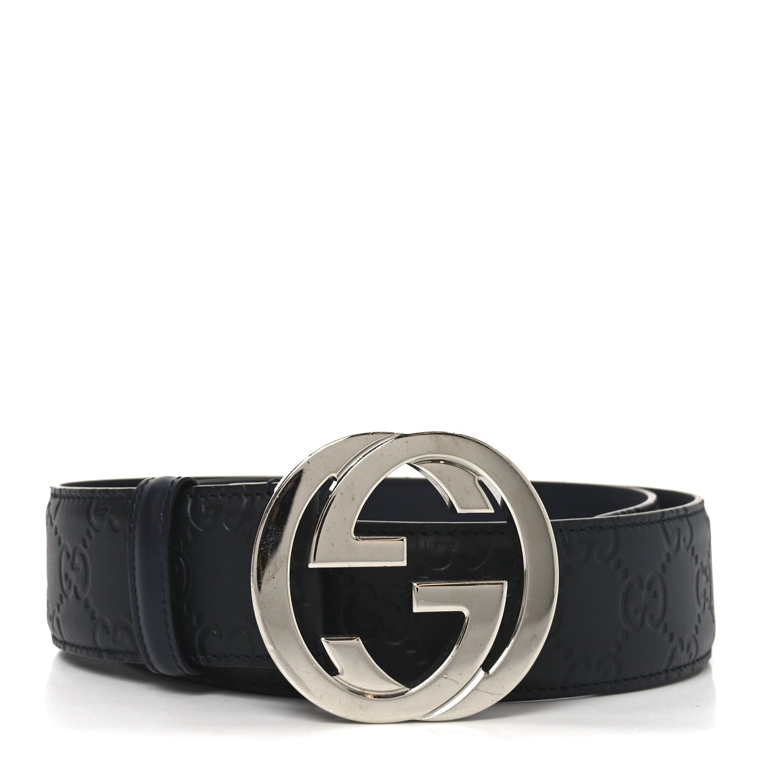 Guccissima Signature Interlocking G 40mm Belt 80 32 Black