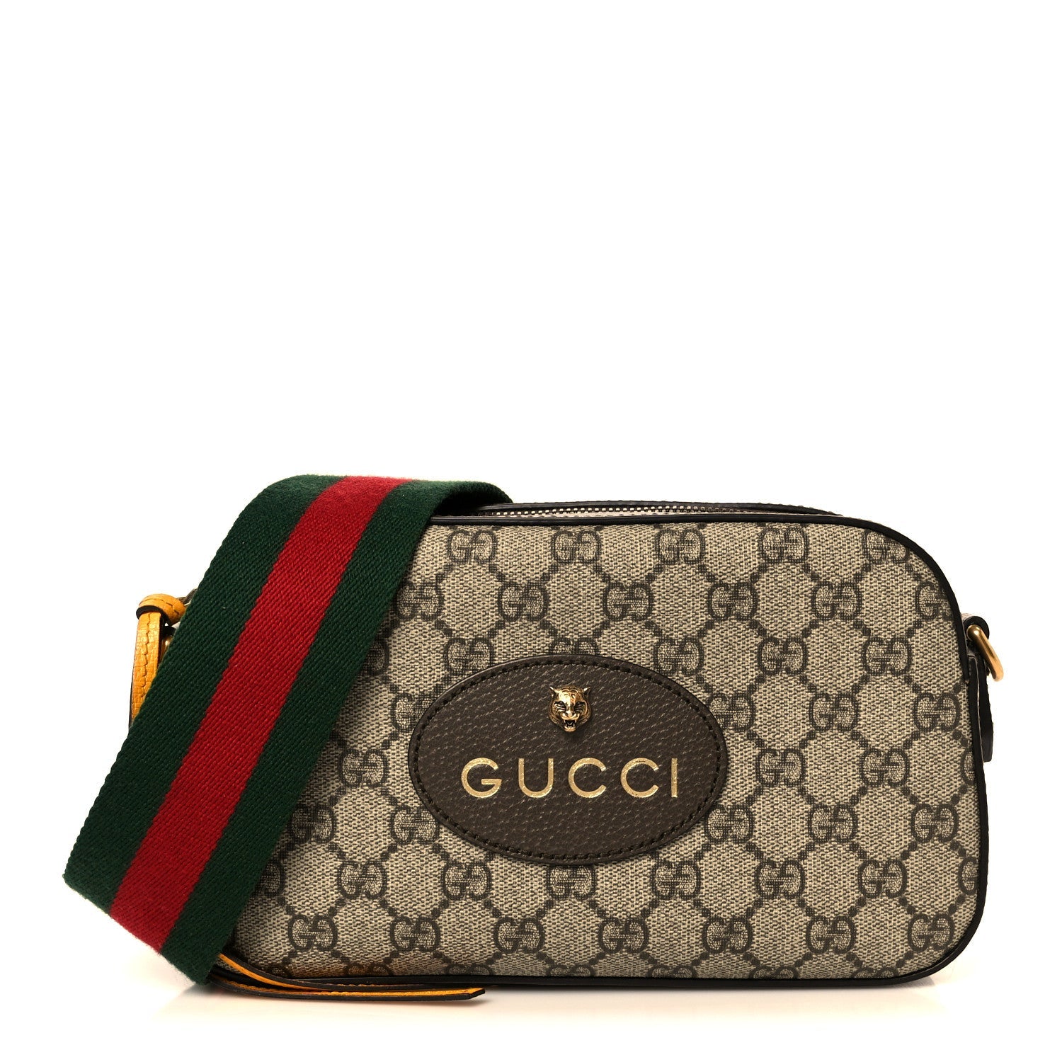 GG Supreme Monogram Web Neo Vintage Shoulder Bag Beige New Acero Crop