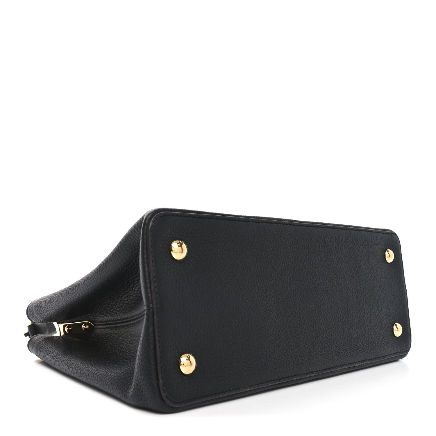 Taurillon Capucines MM Black Fuchsia