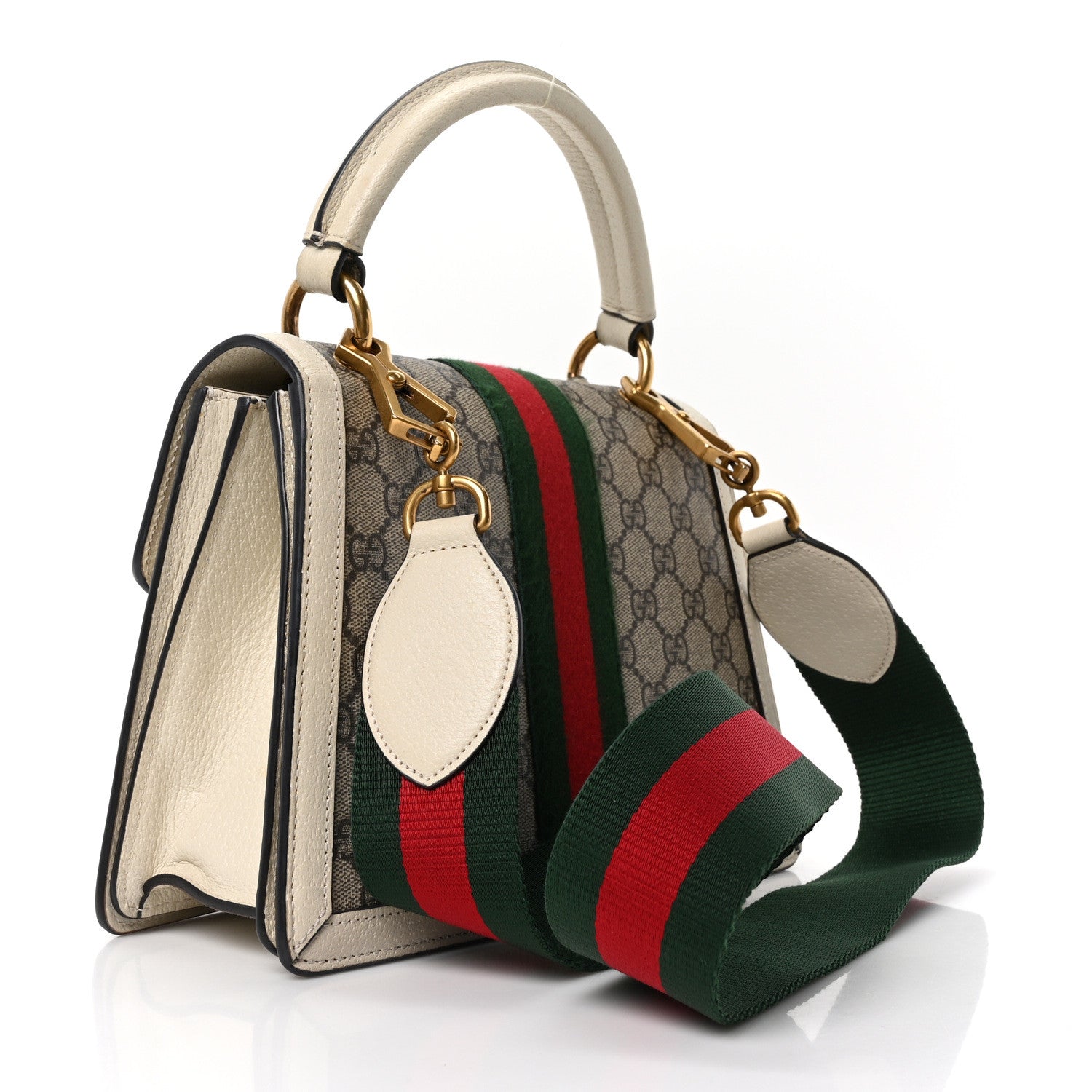 GG Supreme Monogram Small Queen Margaret Top Handle Bag White