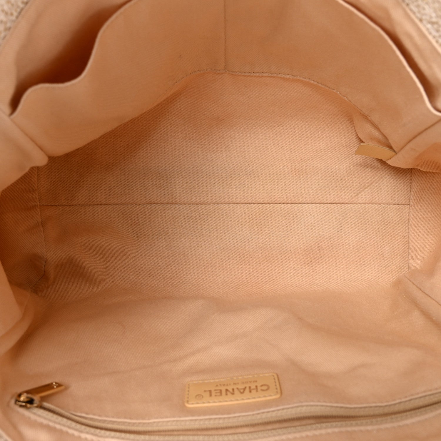 Lurex Boucle Small Deauville Tote Ivory