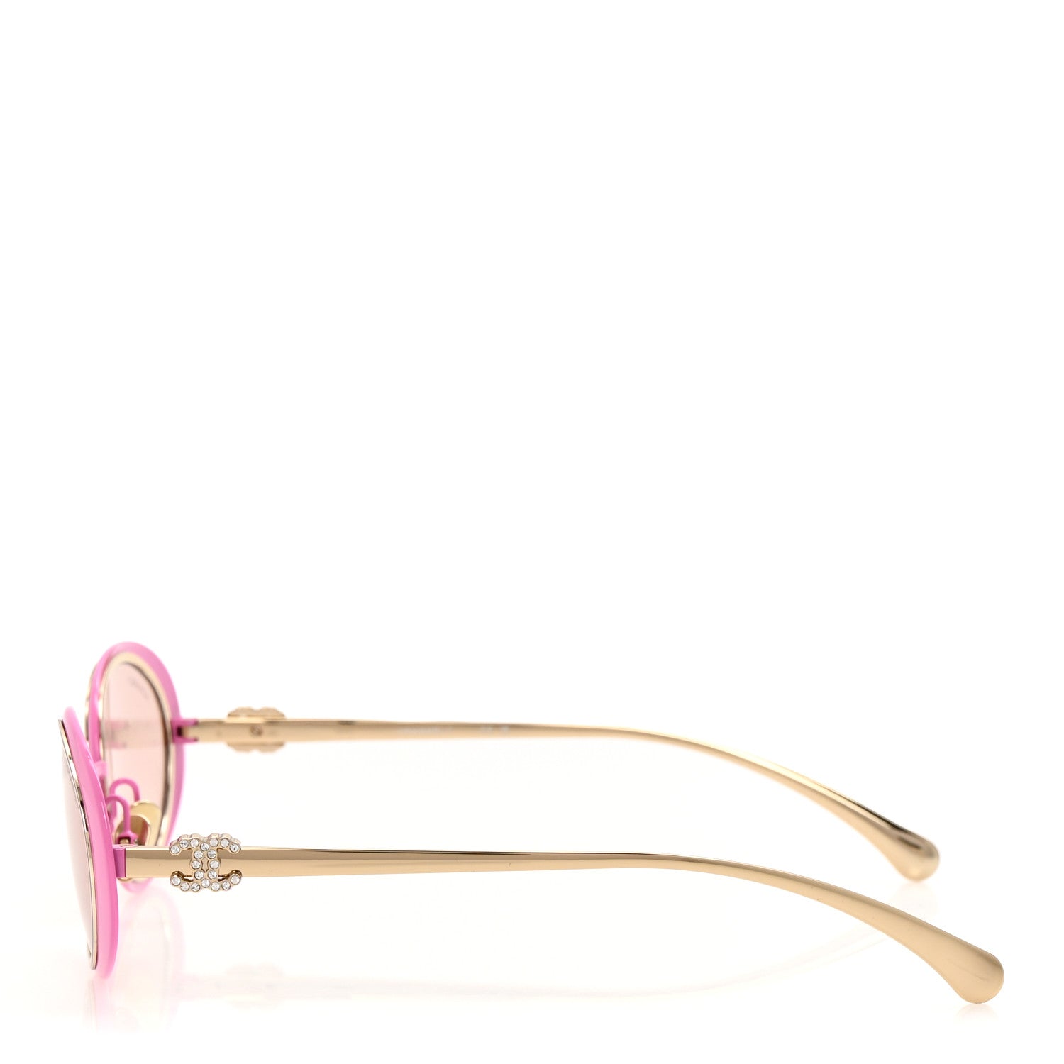 Metal Oval Pearl Sunglasses 71708 Pink