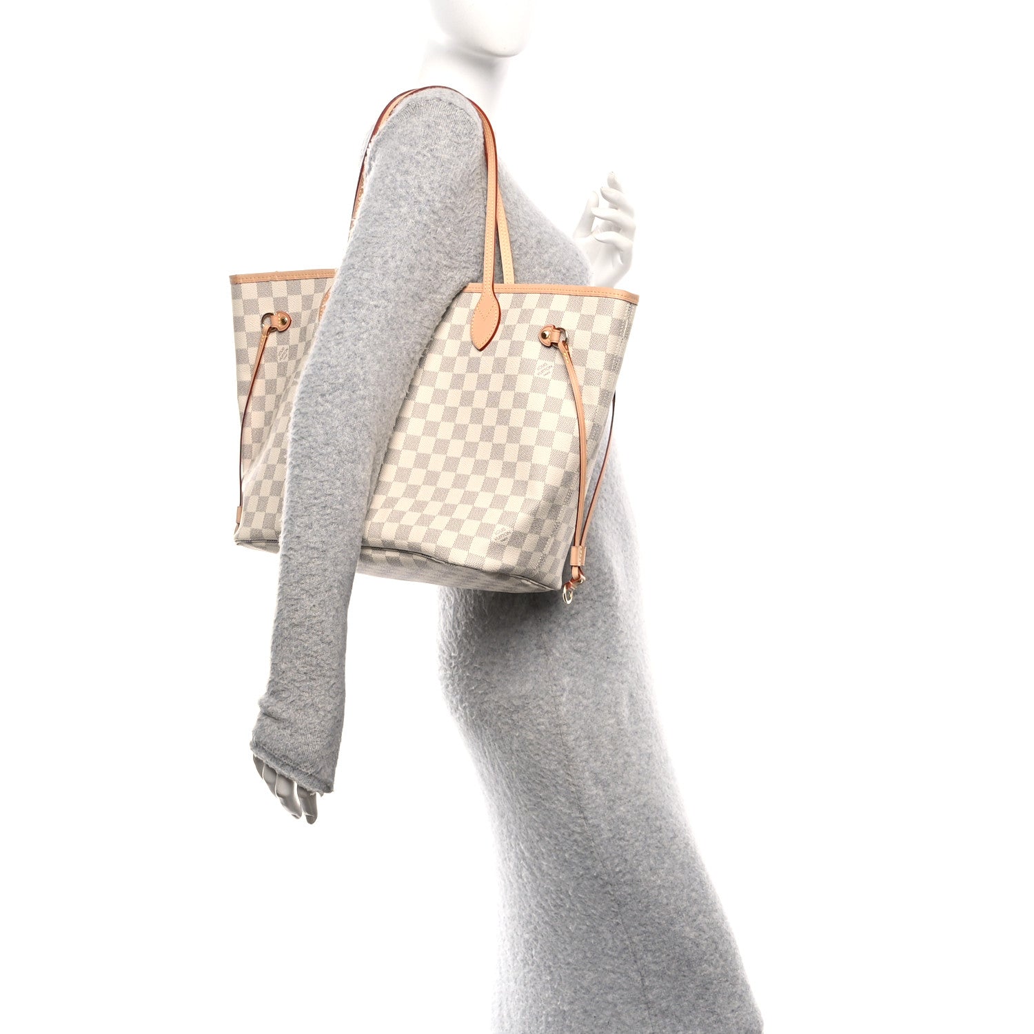 Damier Azur Neo Neverfull MM Rose Ballerine