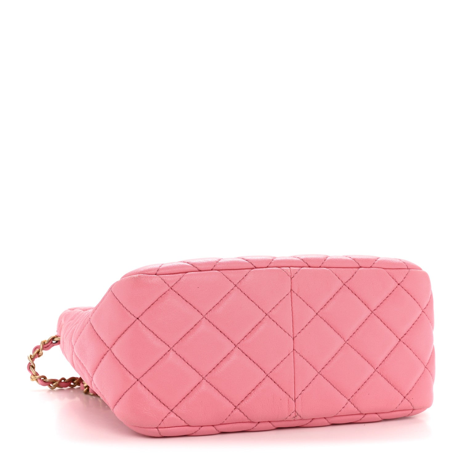 Lambskin Quilted Small Pearl Crush Hobo Pink