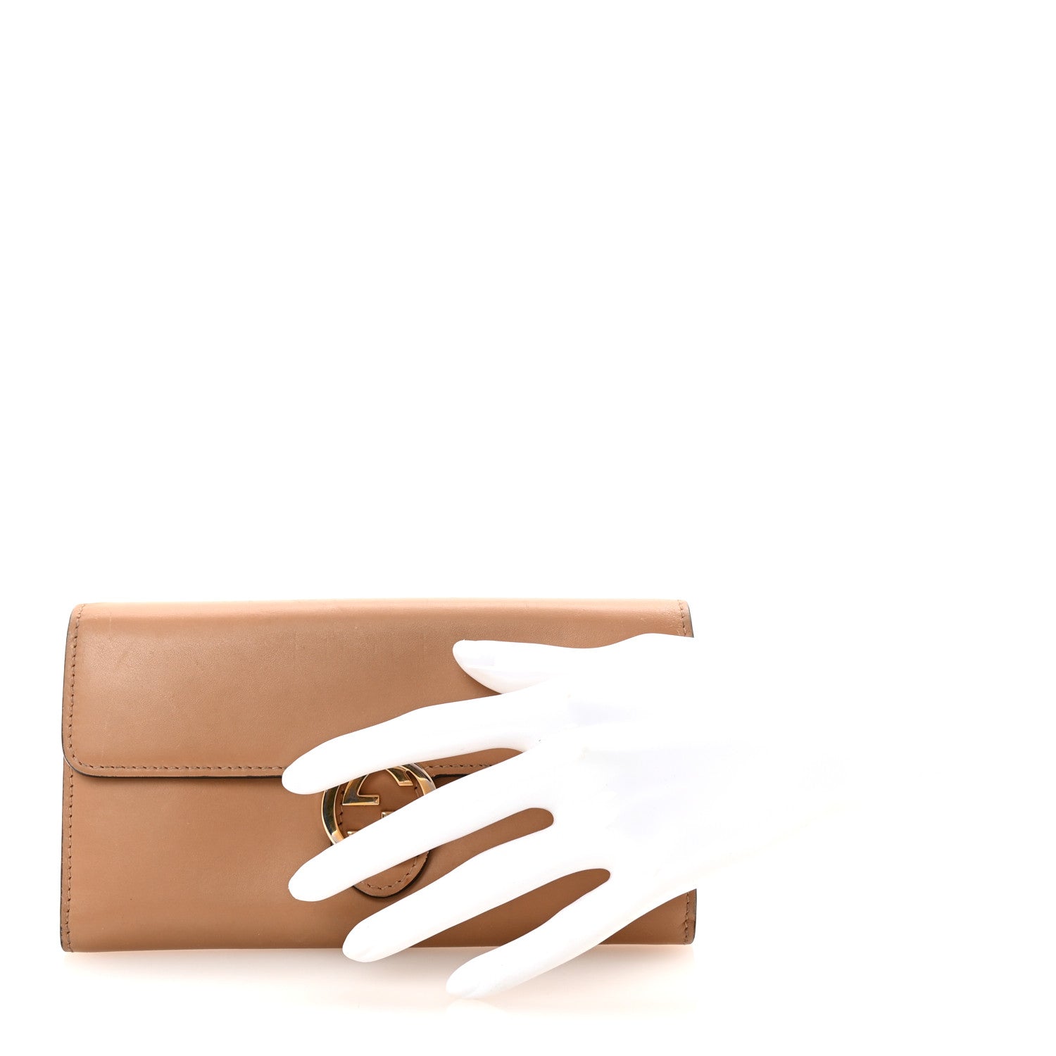 Moon Calfskin Icon Continental Wallet Camelia