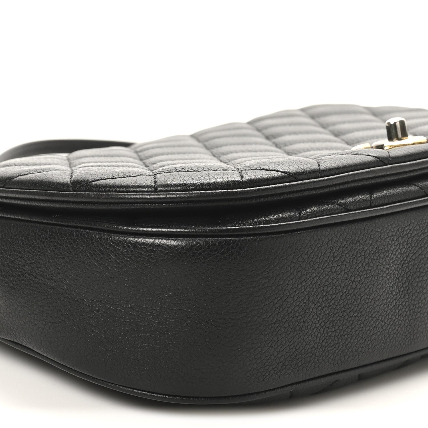 Calfskin Quilted Casual Pocket Messenger Flap Black