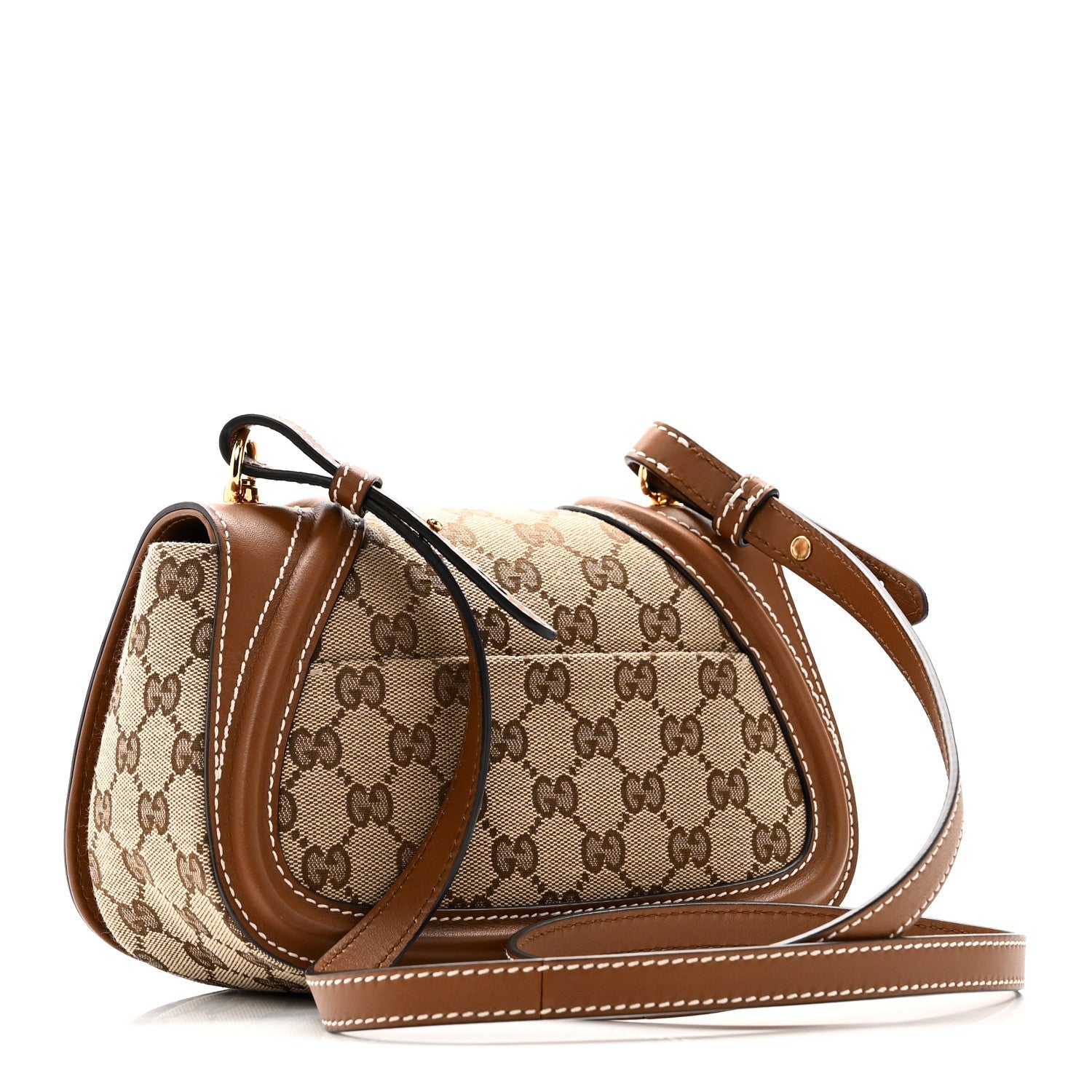 Monogram Calfskin Blondie Small Shoulder Bag Brown