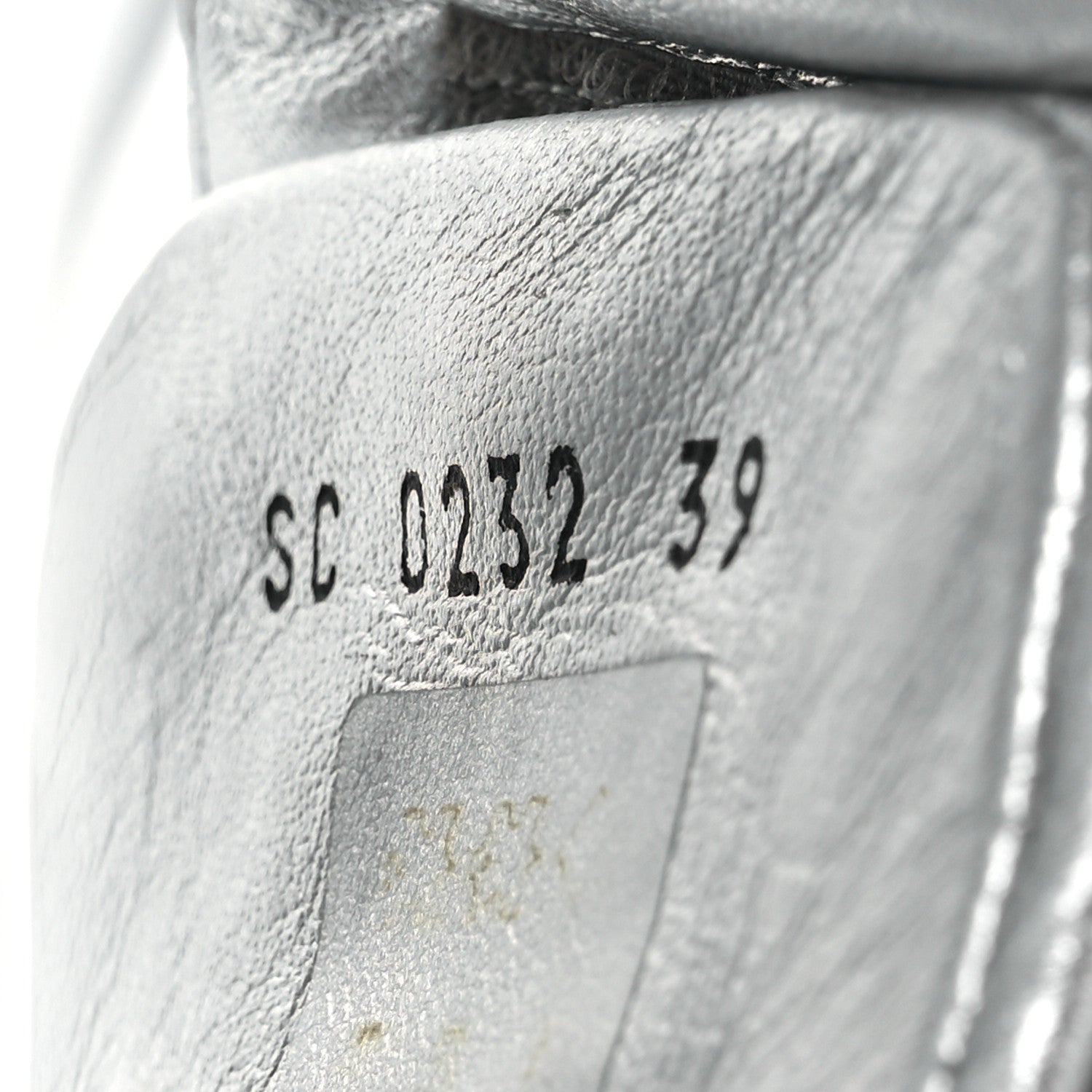 Lambskin Embossed Monogram Pool Pillow Flat Comfort Mule 39 Silver