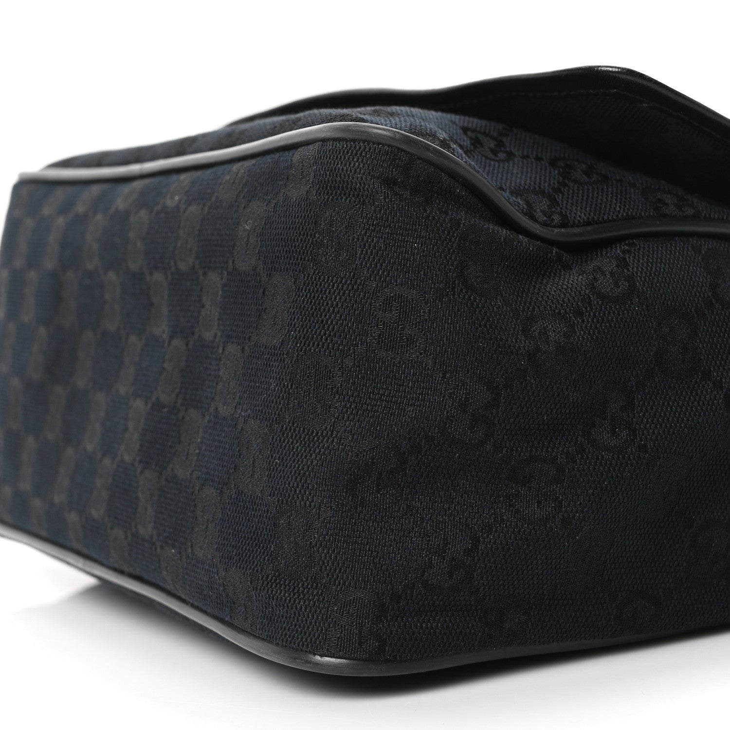 Monogram Flap Pocket Messenger Bag Black