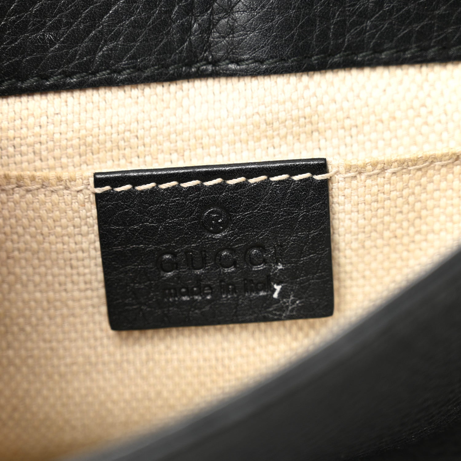 Pebbled Calfskin Small Soho Flap Crossbody Black