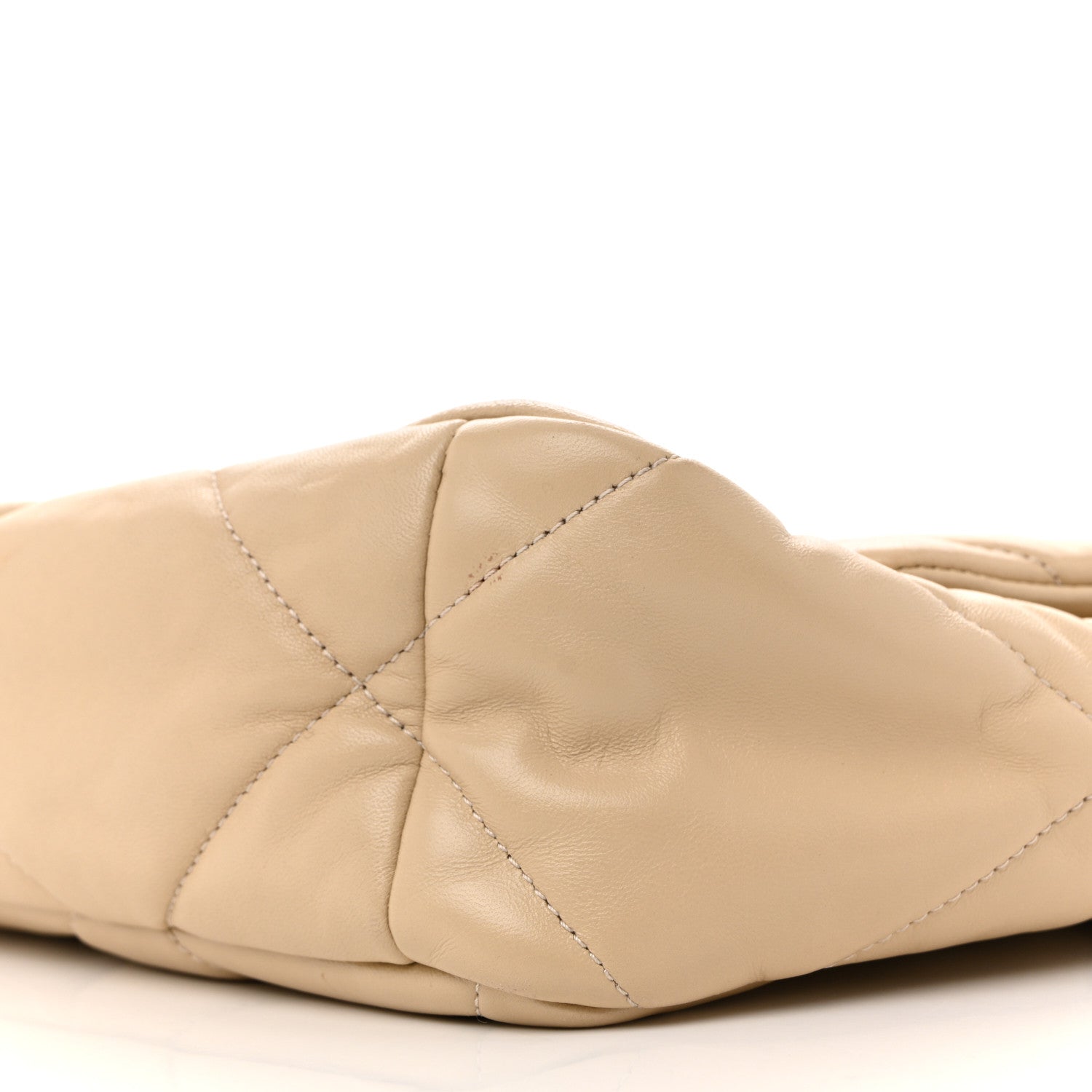 Lambskin Quilted Large Chanel 19 Flap Beige