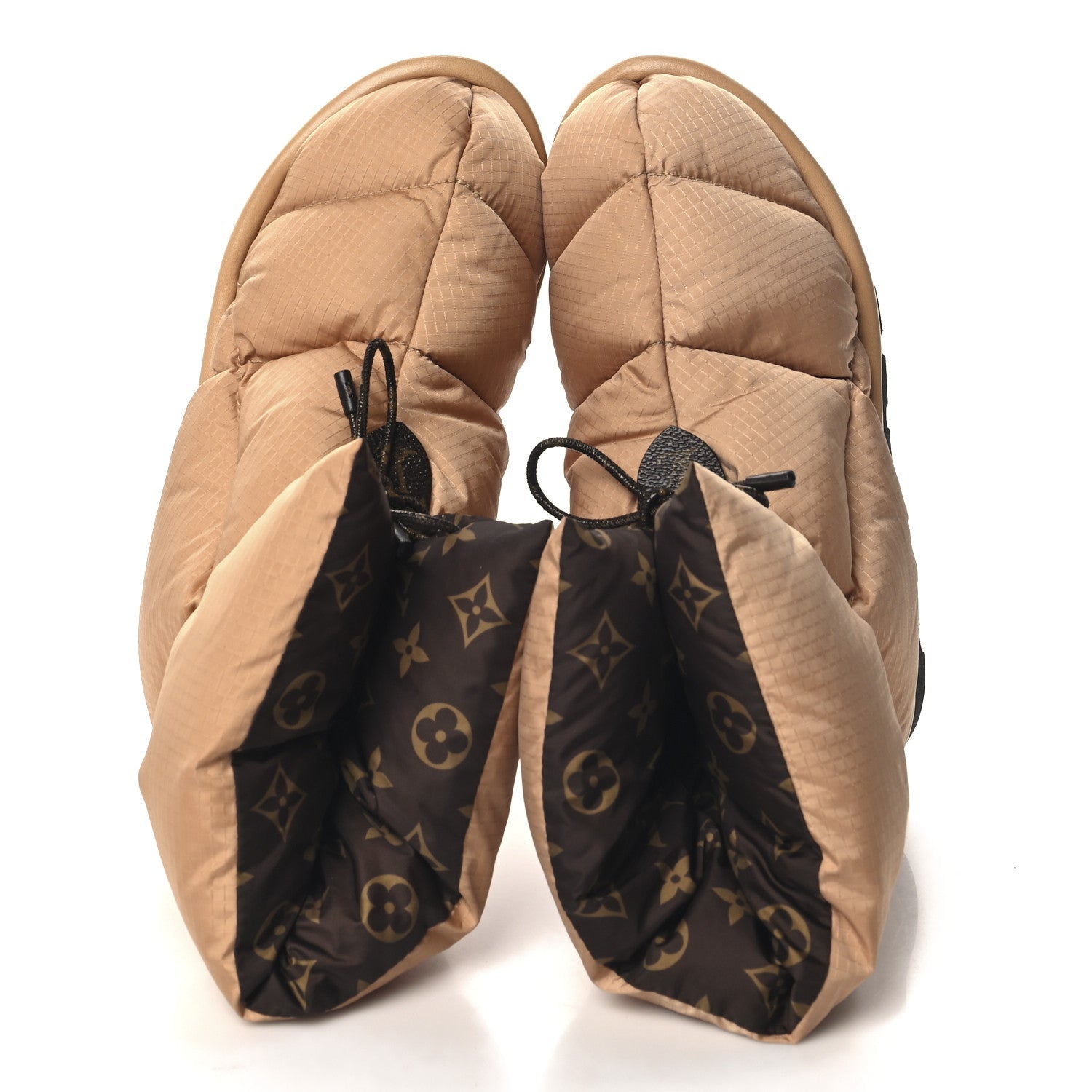 Nylon Monogram Pillow Comfort Ankle Boot 39 Beige