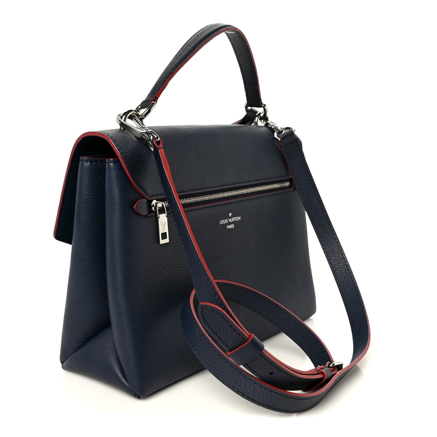 Soft Calfskin My Lockme Top Handle Marine Rouge
