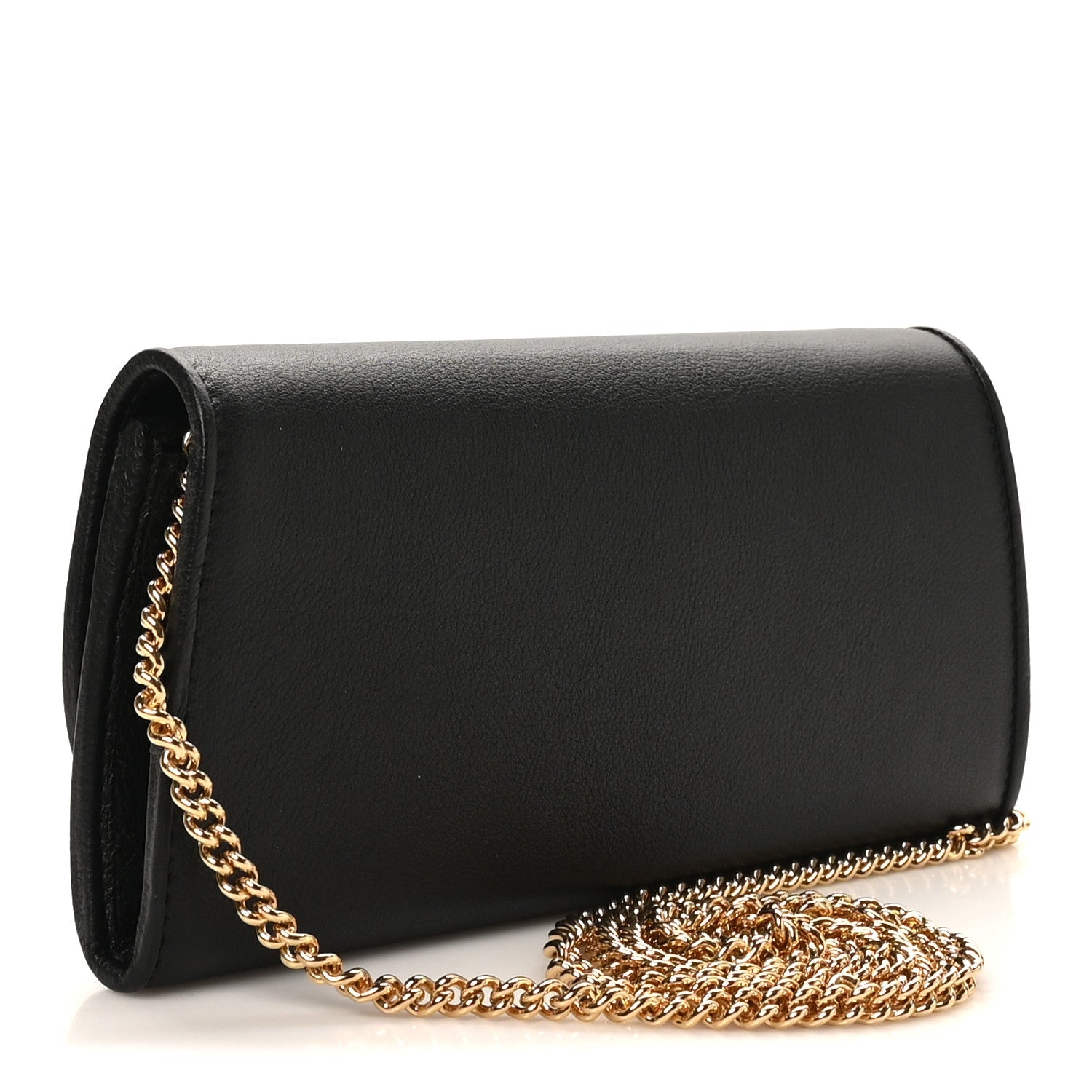 Roxy Calfskin Blondie Continental Chain Wallet Black