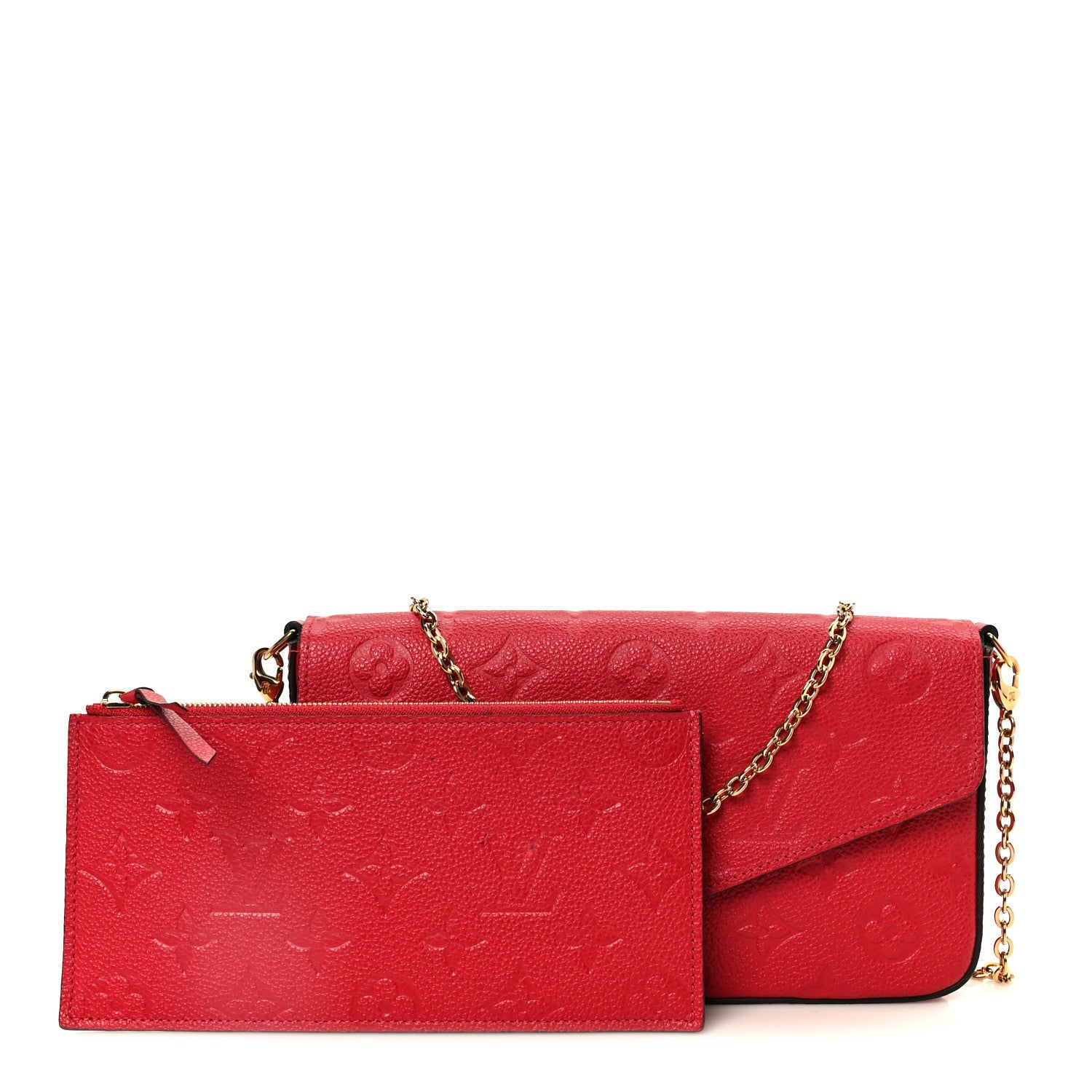 Empreinte Pochette Felicie Chain Wallet Scarlet