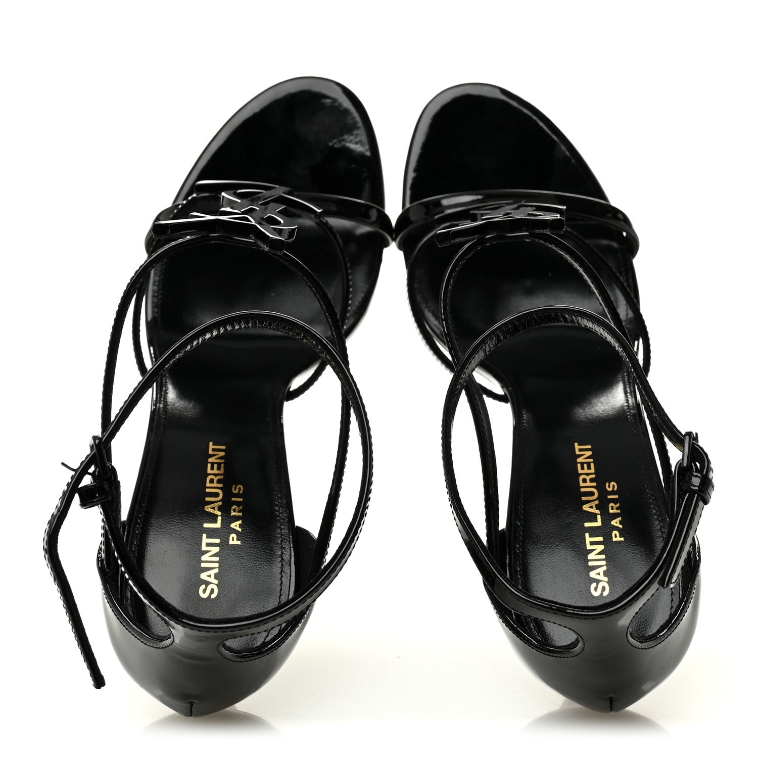 Patent Cassandra 100 Ankle Strap Sandals 39.5 Black