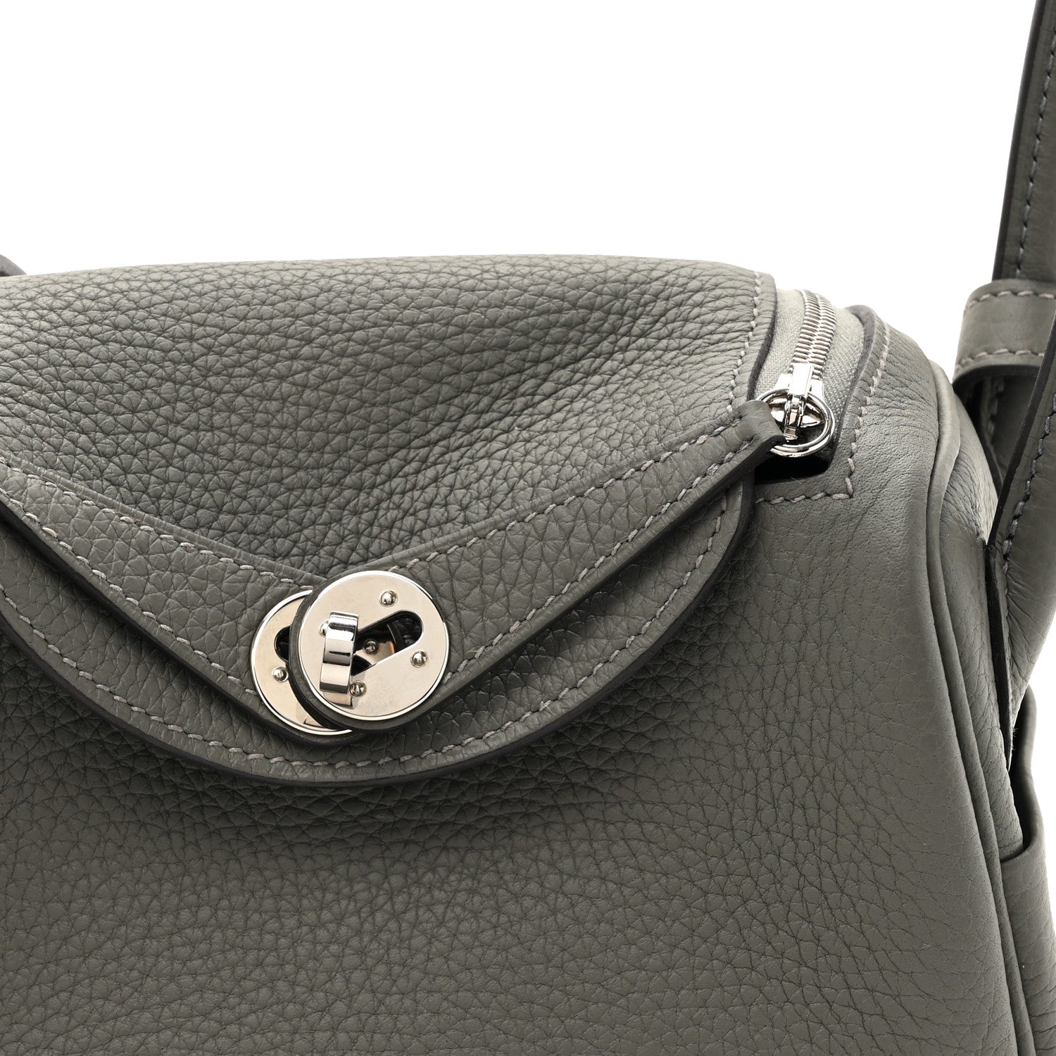 Taurillon Clemence Mini Lindy 20 Gris Meyer