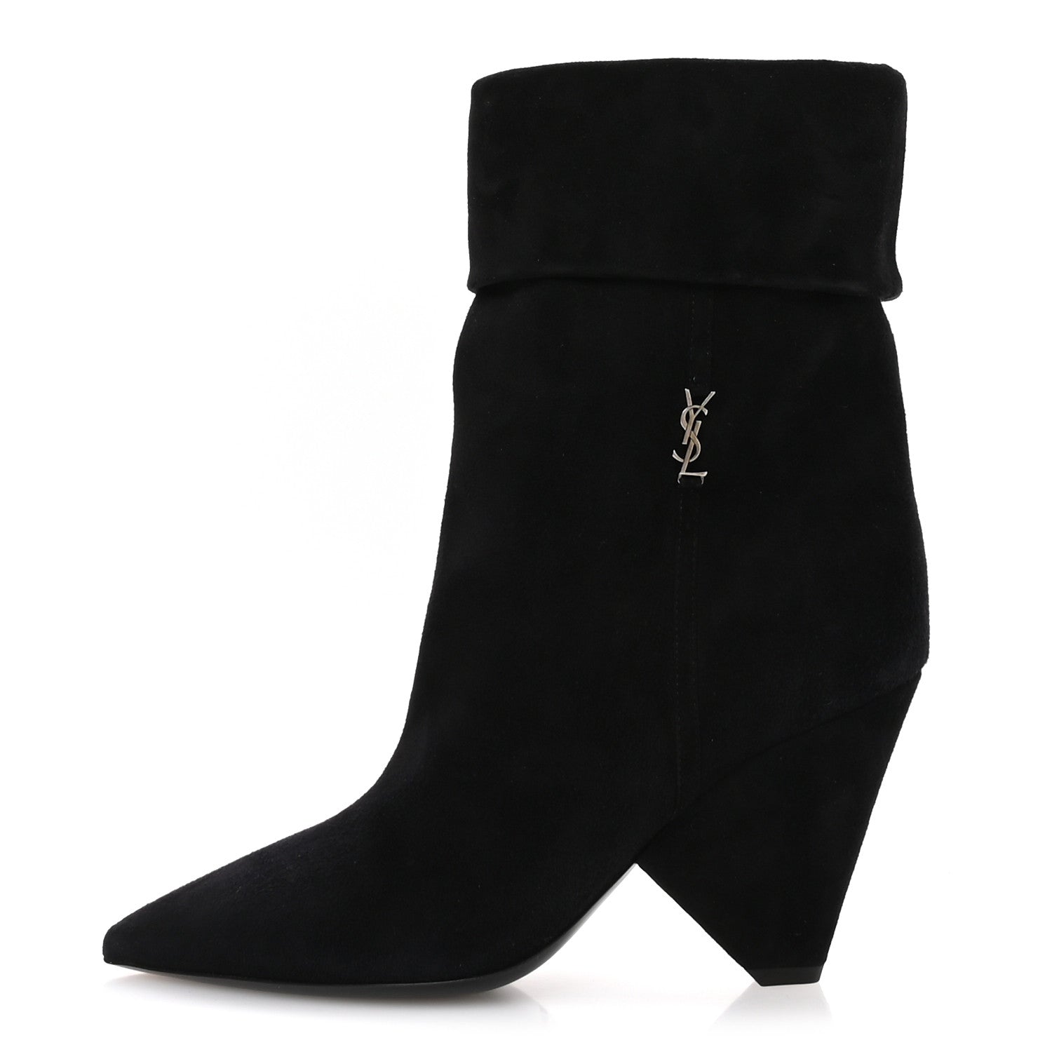 Kid Scamosciato Niki 85 Wedge Booties 38.5 Black