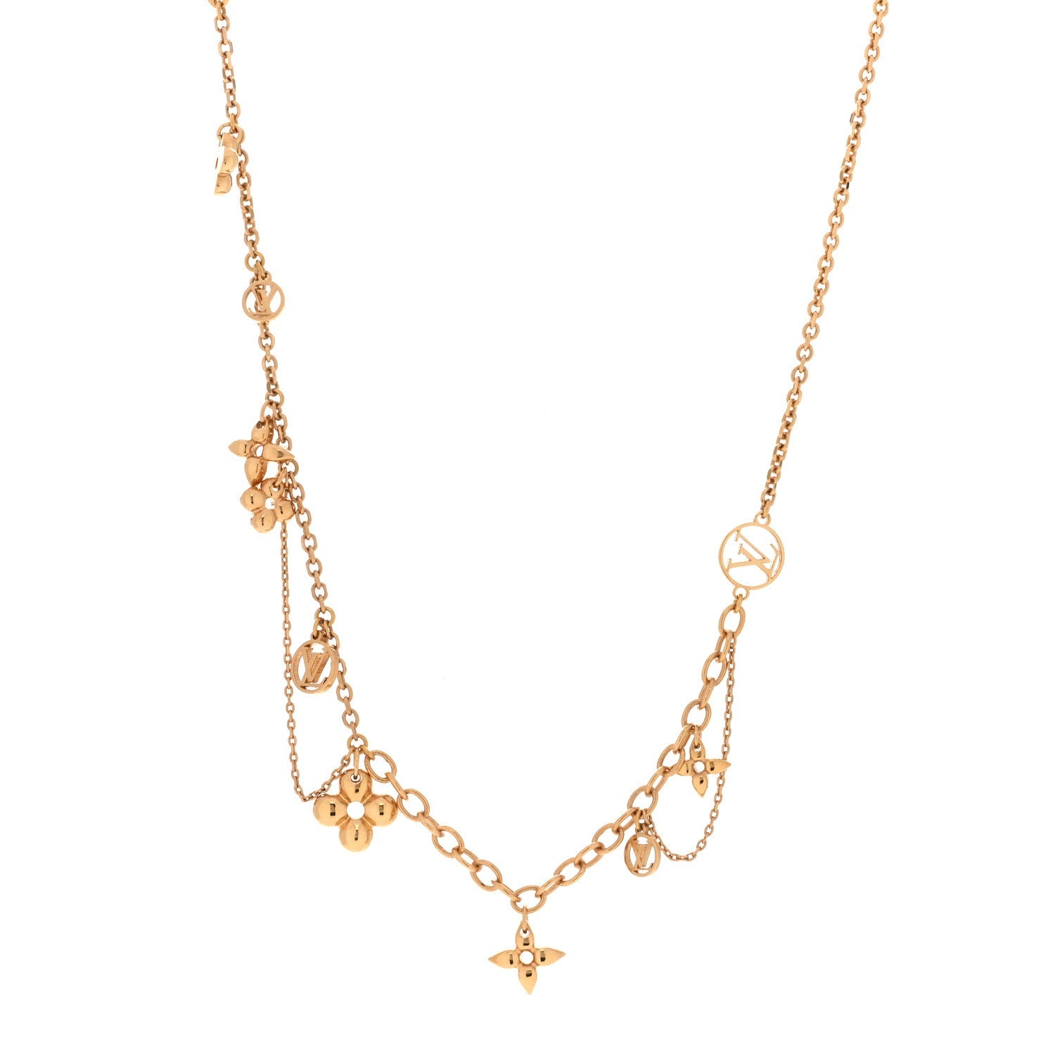 Metal Blooming Supple Necklace Gold