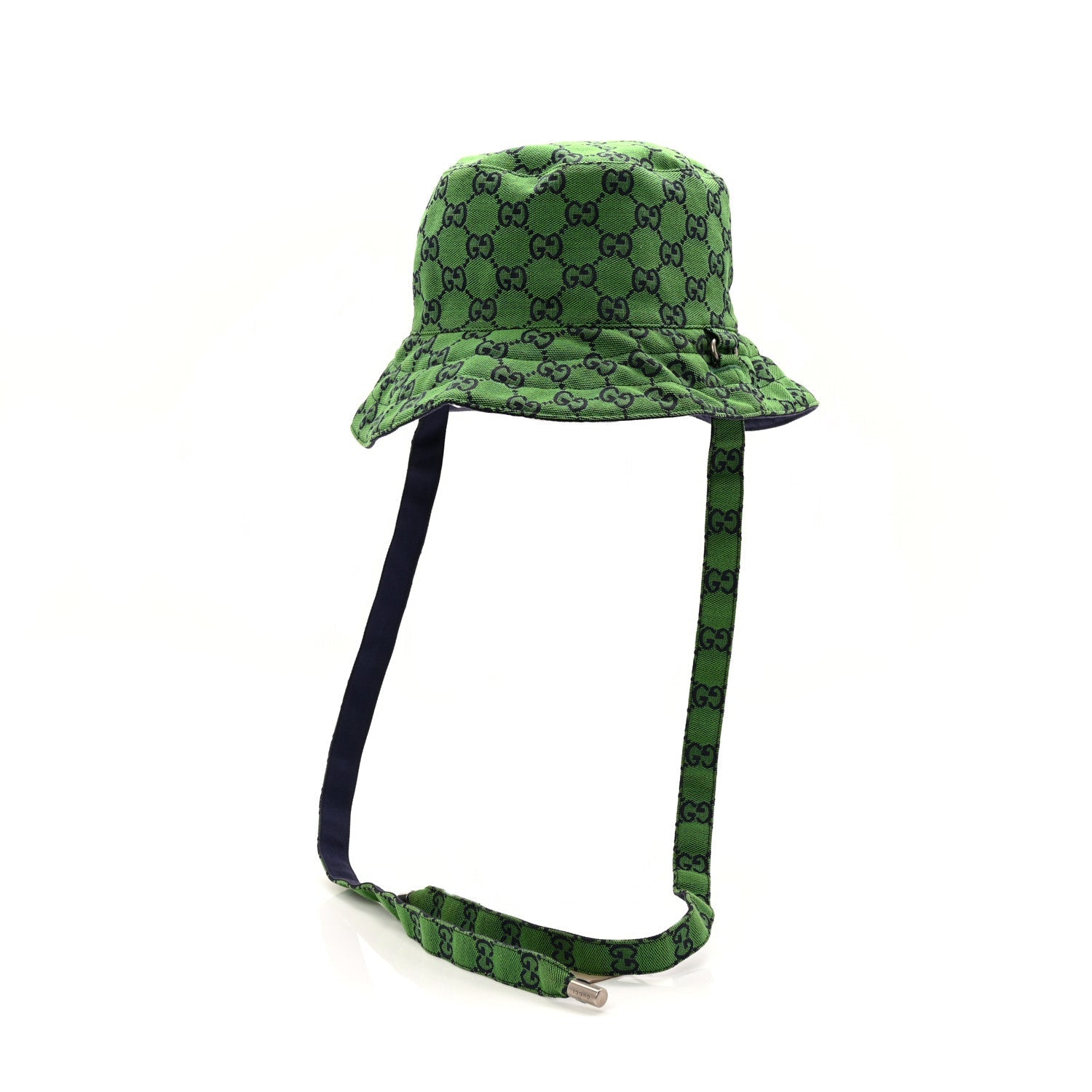 Monogram Multicolor Reversible Self-Tie Bucket Hat S Green Blue