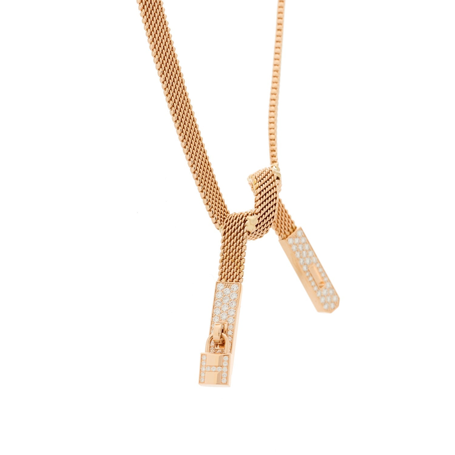 18K Rose Gold Diamond Kelly Gavroche Necklace