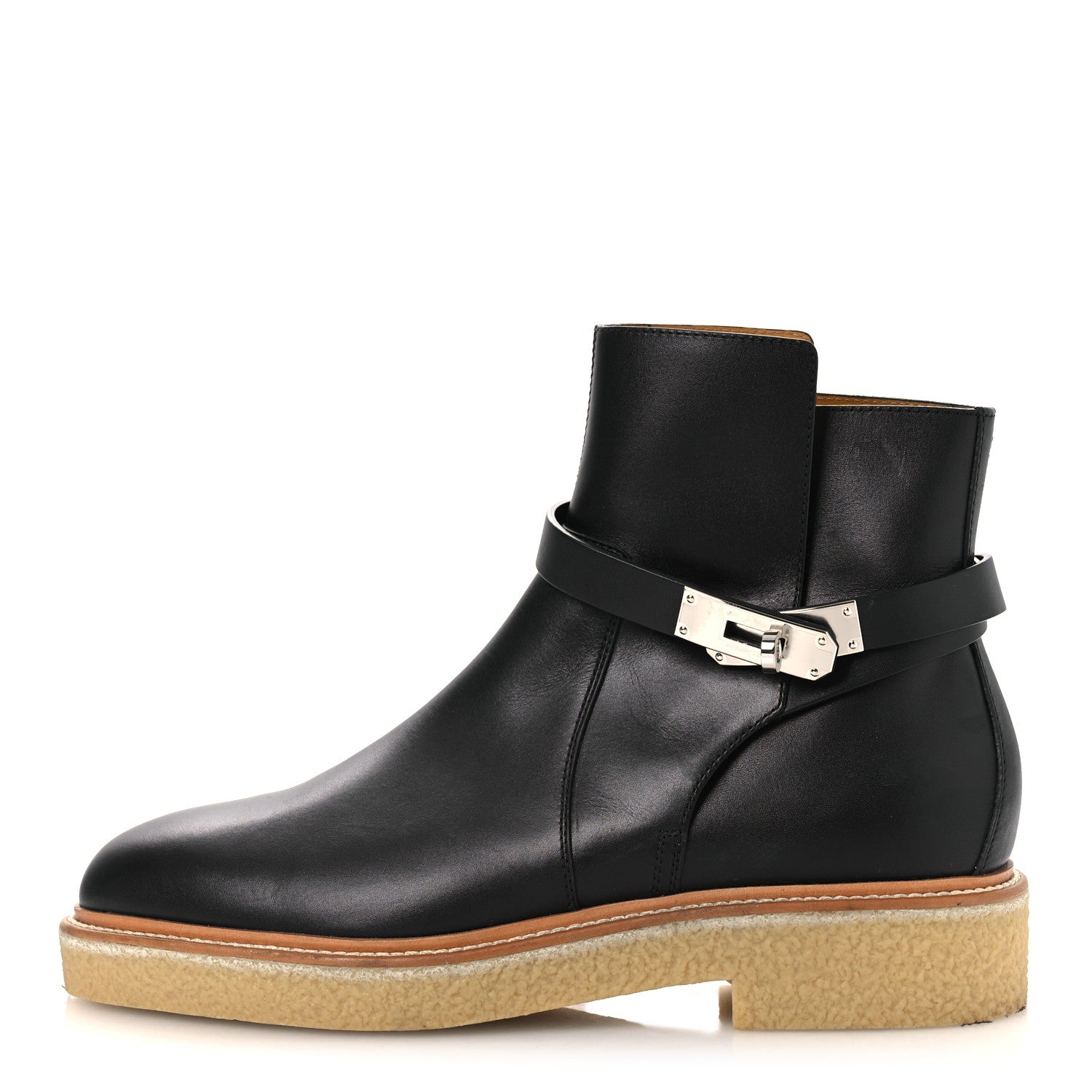 Calfskin Follow Ankle Boots 41 Black