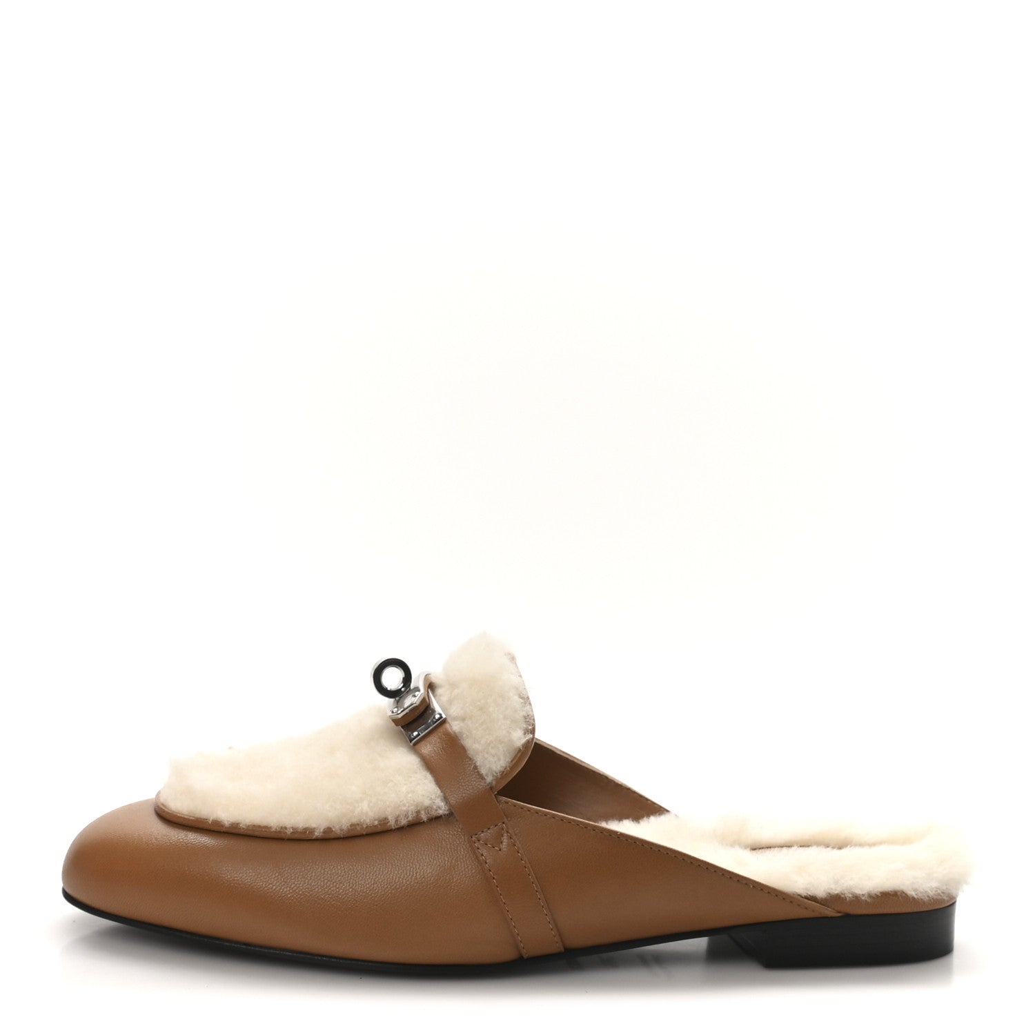 Goatskin Shearling Womens Oz Mules 38.5 Naturel Ecru