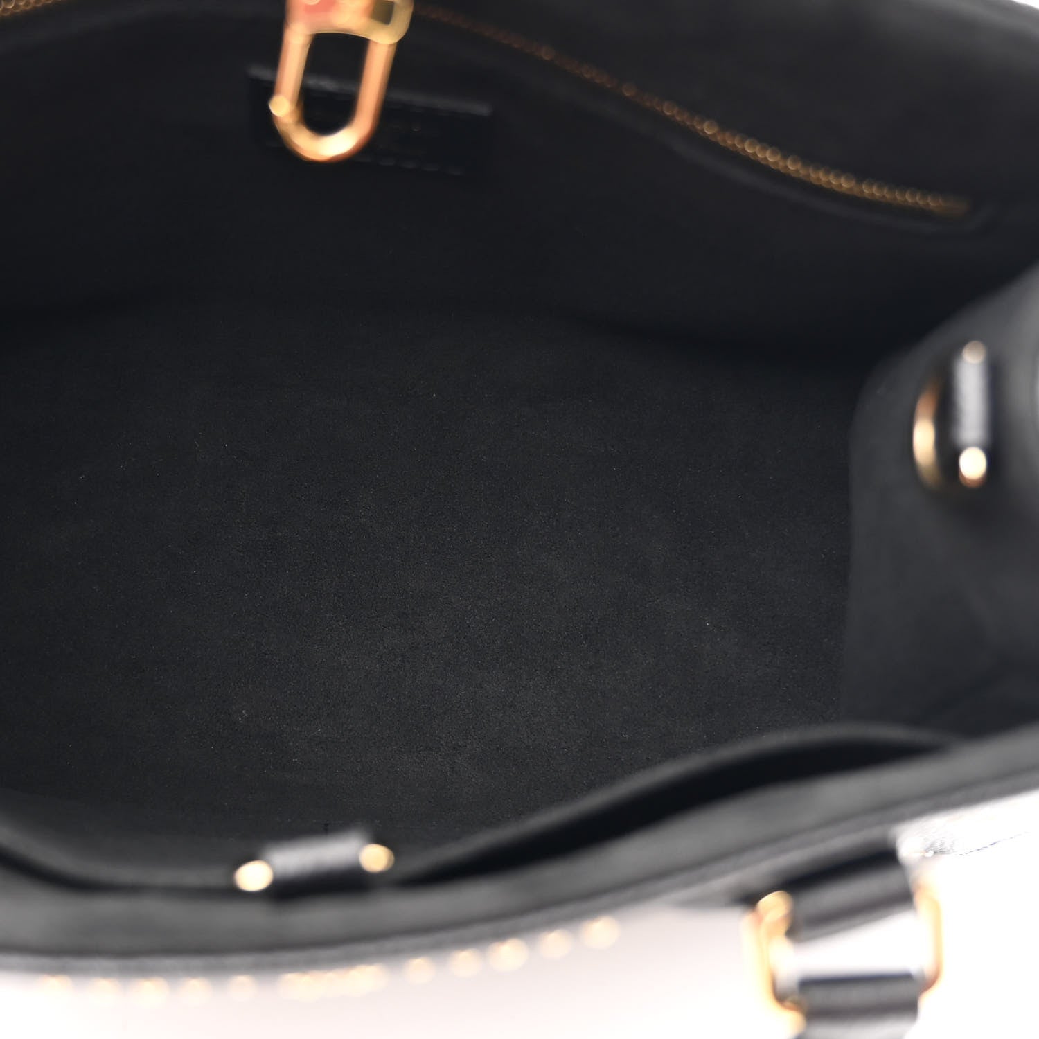 Grained Calfskin Studded Monogram Giant Onthego PM Black