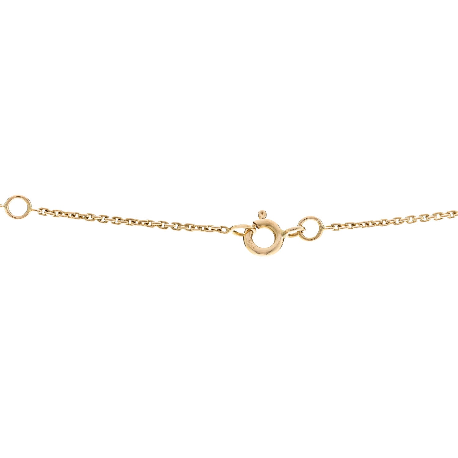 18K Yellow Gold Diamond Small LV Volt One Pendant Necklace