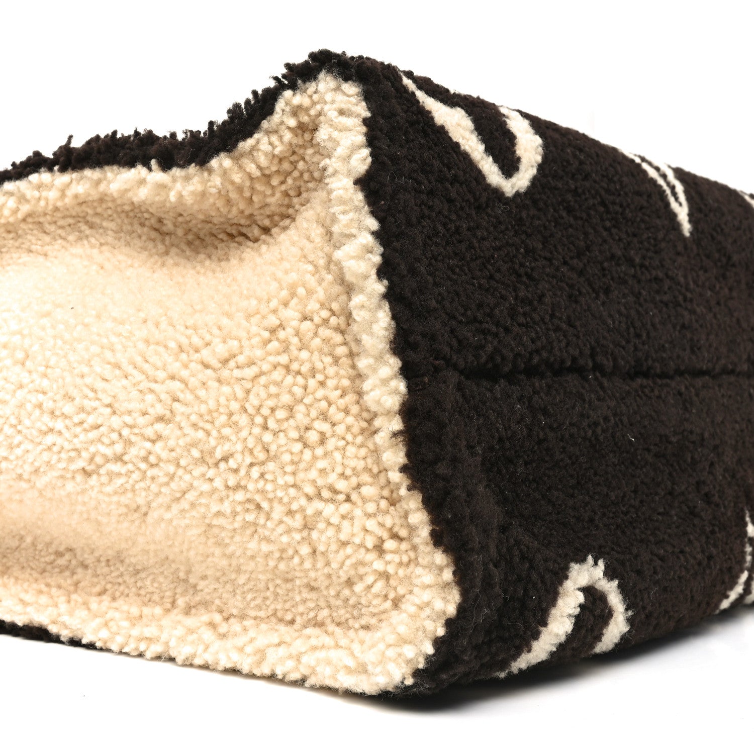 Shearling Monogram Giant Teddy Onthego GM Black White