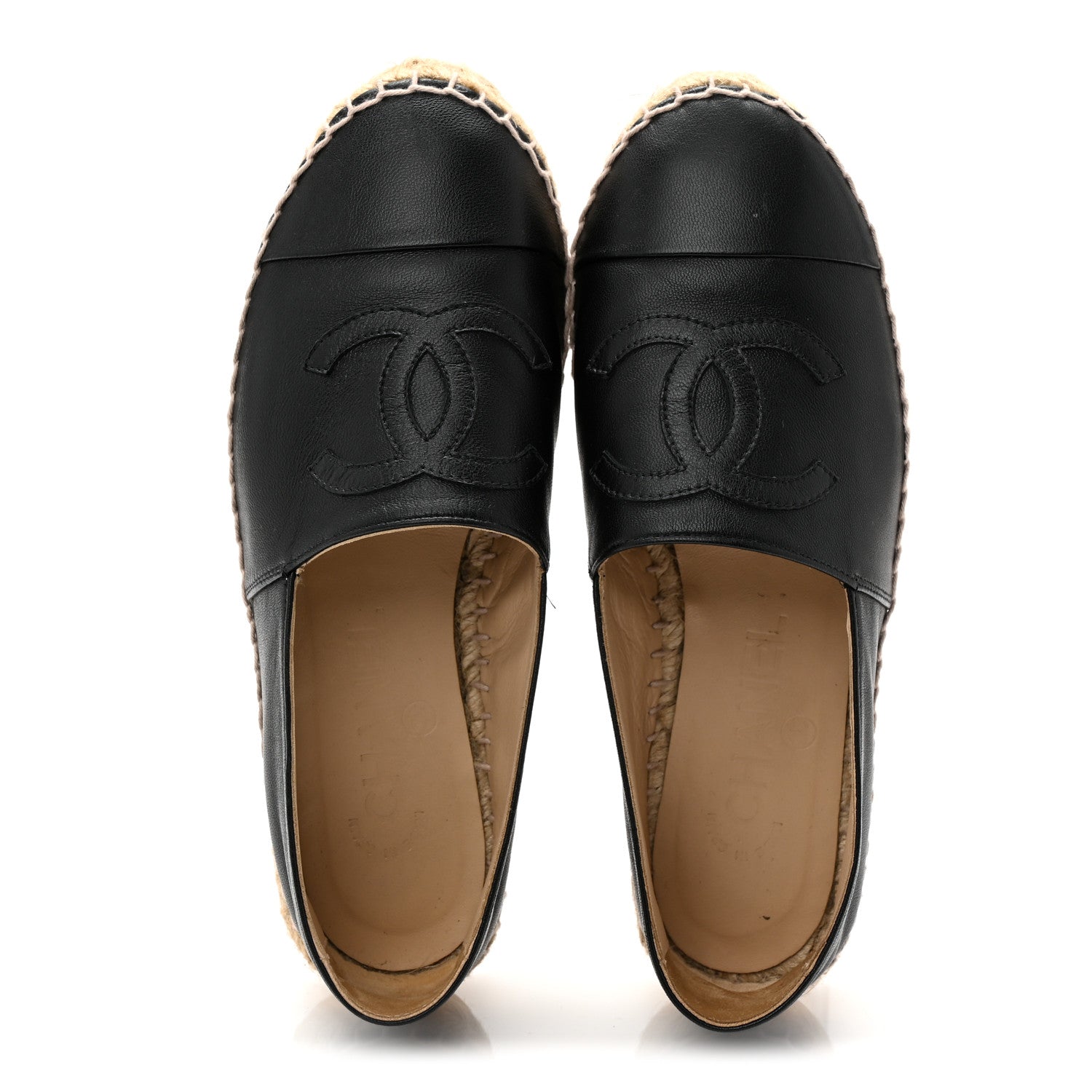 Lambskin CC Espadrilles 36 Black