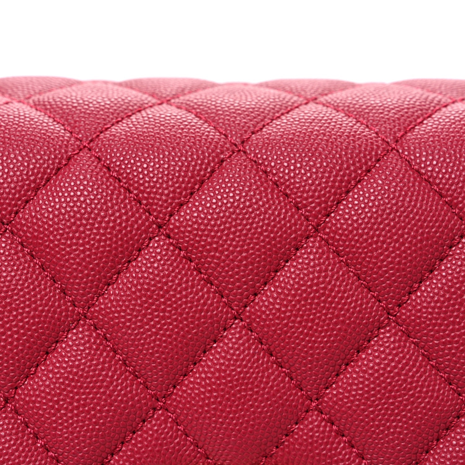 Caviar Quilted Small Coco Handle Flap Dark Pink