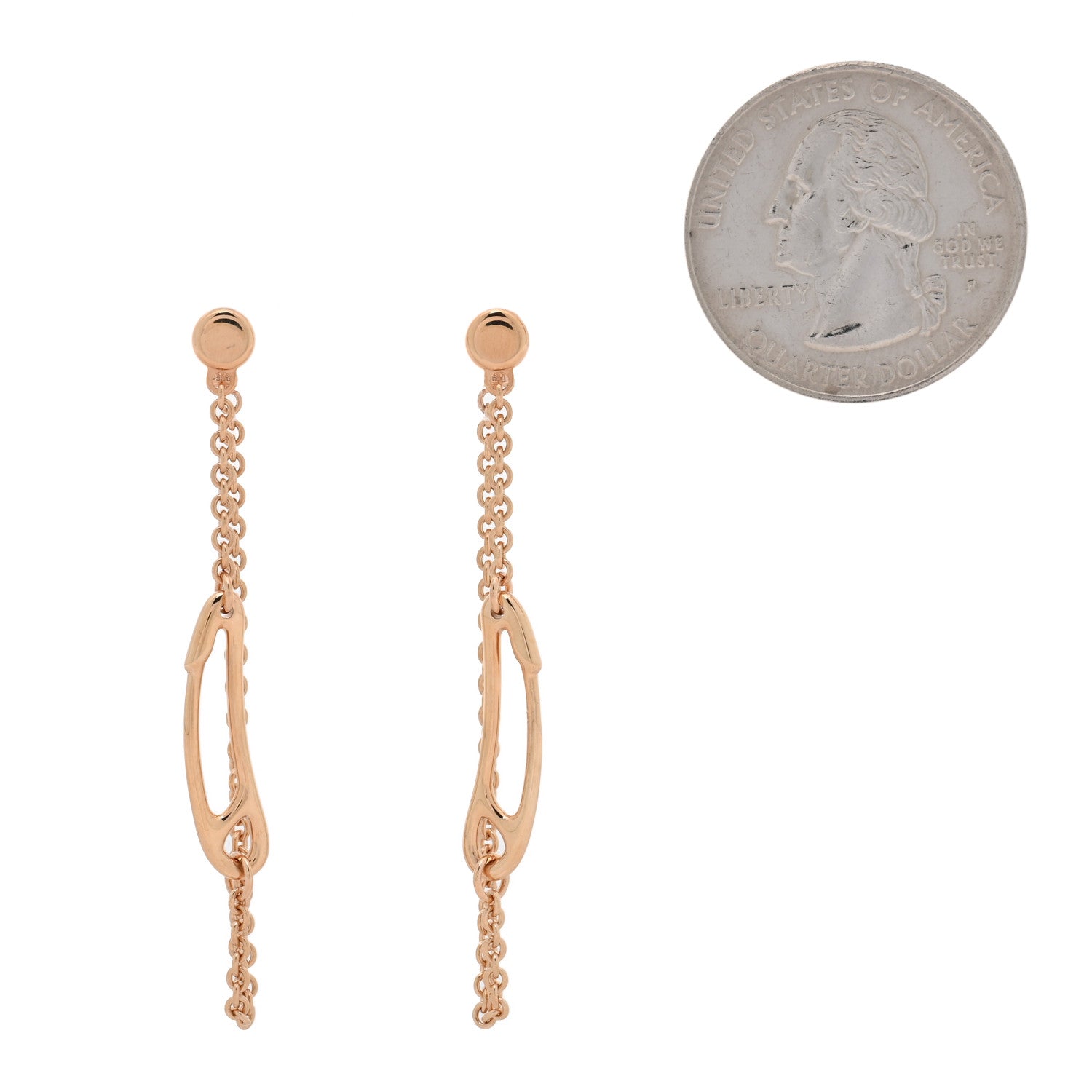 18K Rose Gold TPM Chaine D'Ancre Punk Earrings