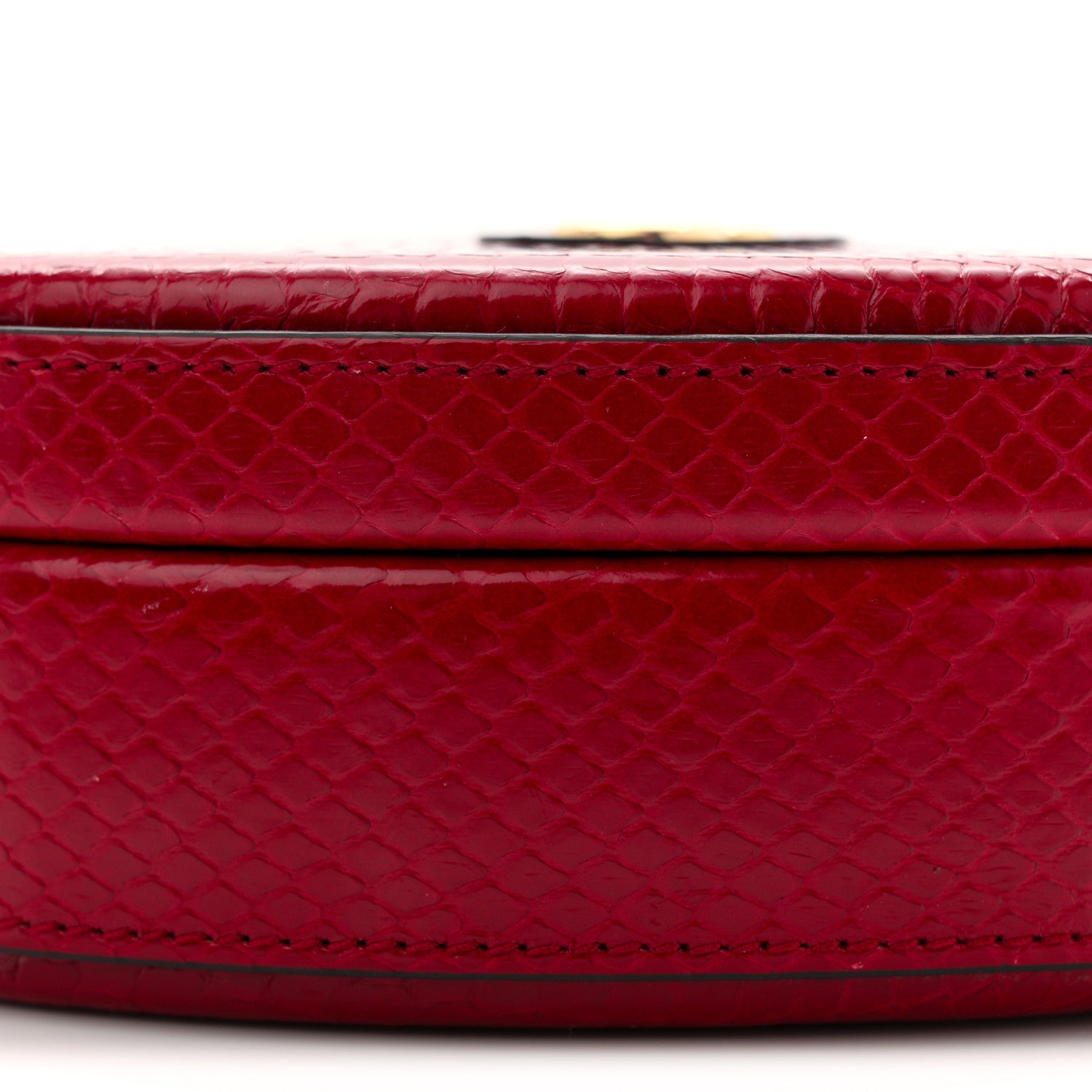 Snakeskin Broadway Mini Heart Top Handle Bag Rasberry Candy