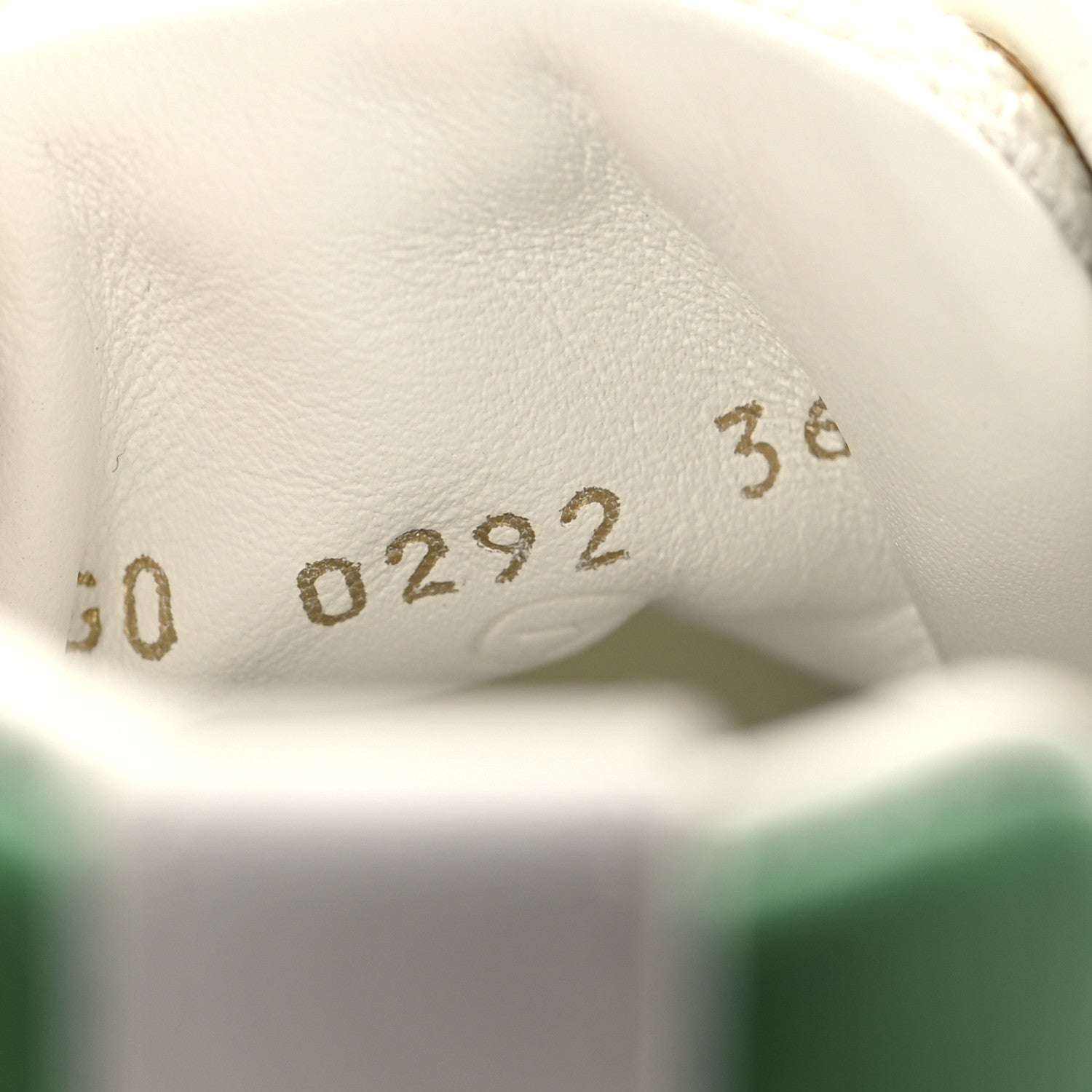 Calfskin Monogram Run Away Sneakers 36 White Green