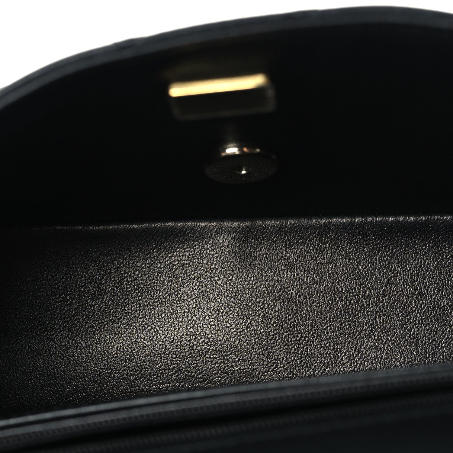 Lambskin Quilted Mini Rectangular Flap Black