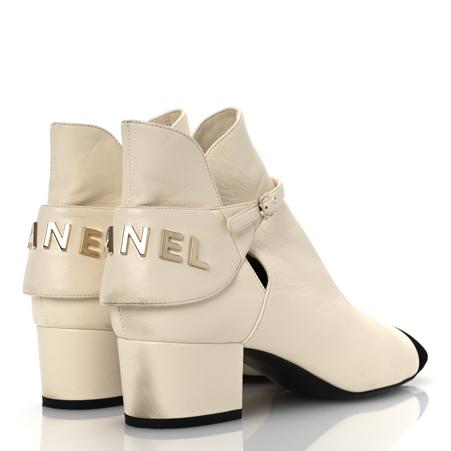 Lambskin Velvet Cap Toe Short Ankle Boots 37 White