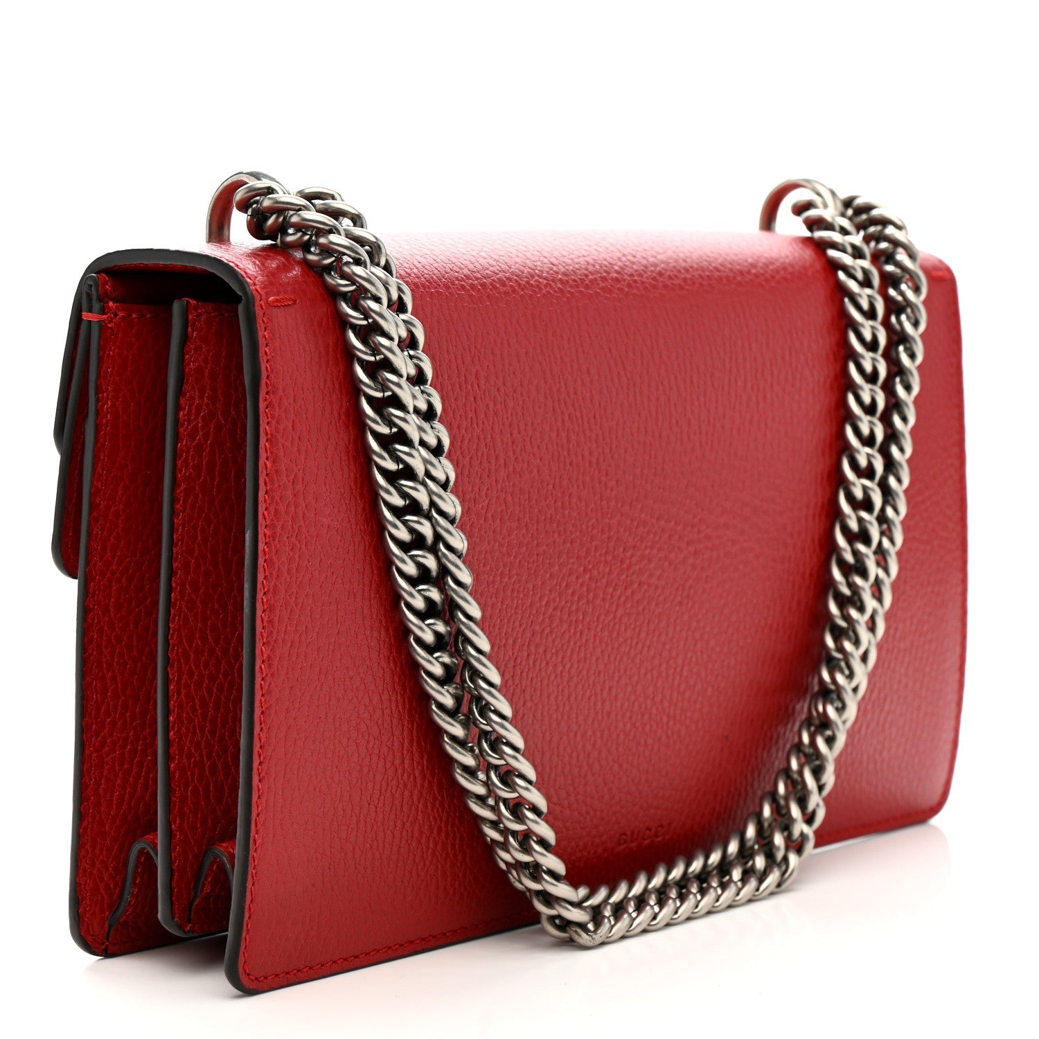 Dollar Calfskin Swarovski Crystal Small Dionysus Shoulder Bag Hibiscus Red