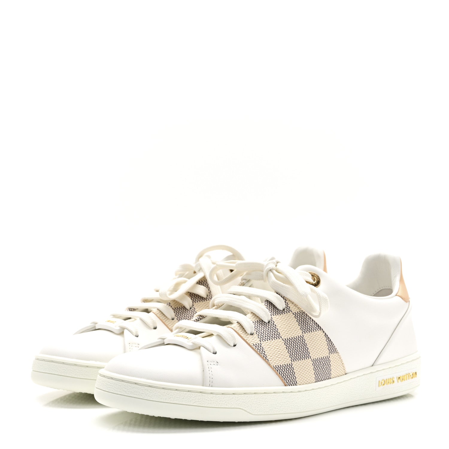 Damier Azur Front Row Sneaker 39 White