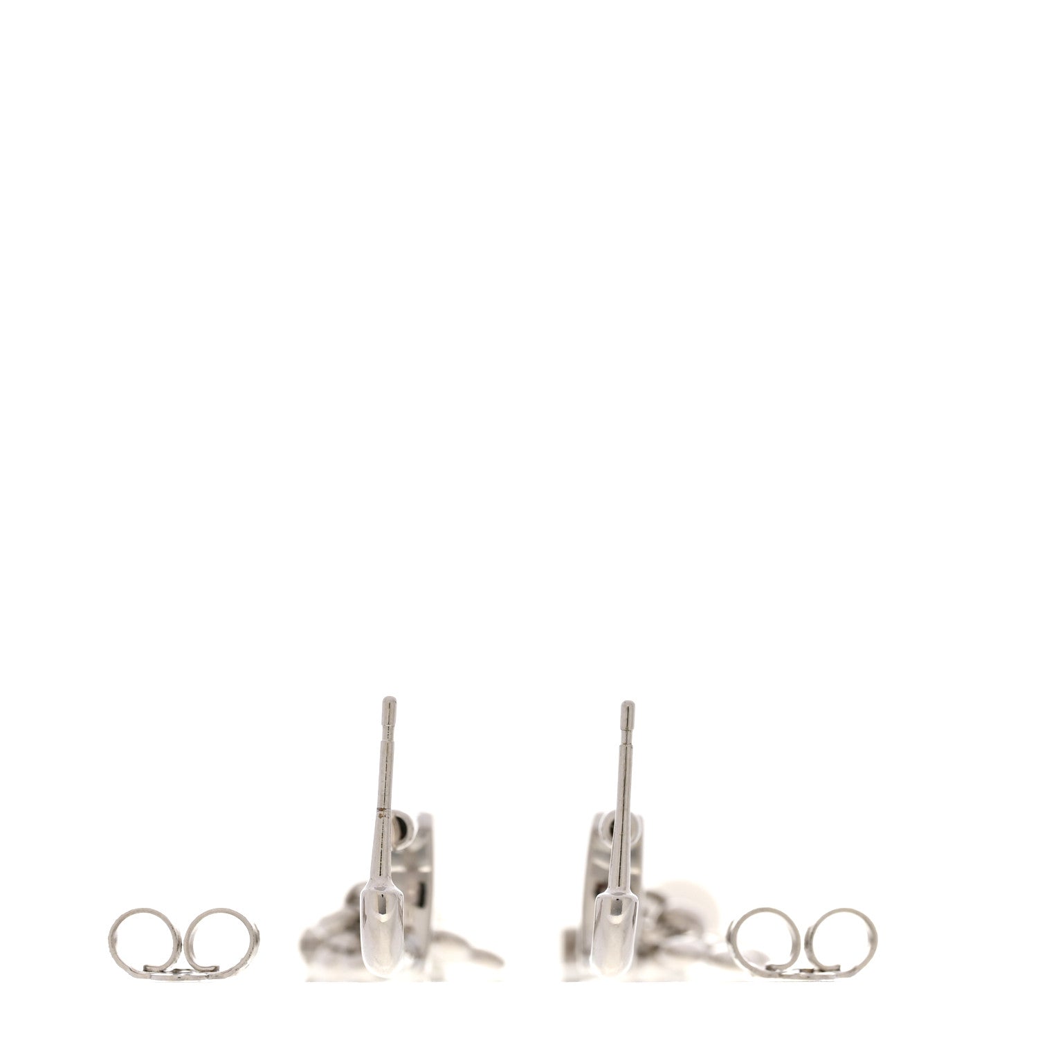 Metal Pearl LV Iconic Hook Earrings Palladium