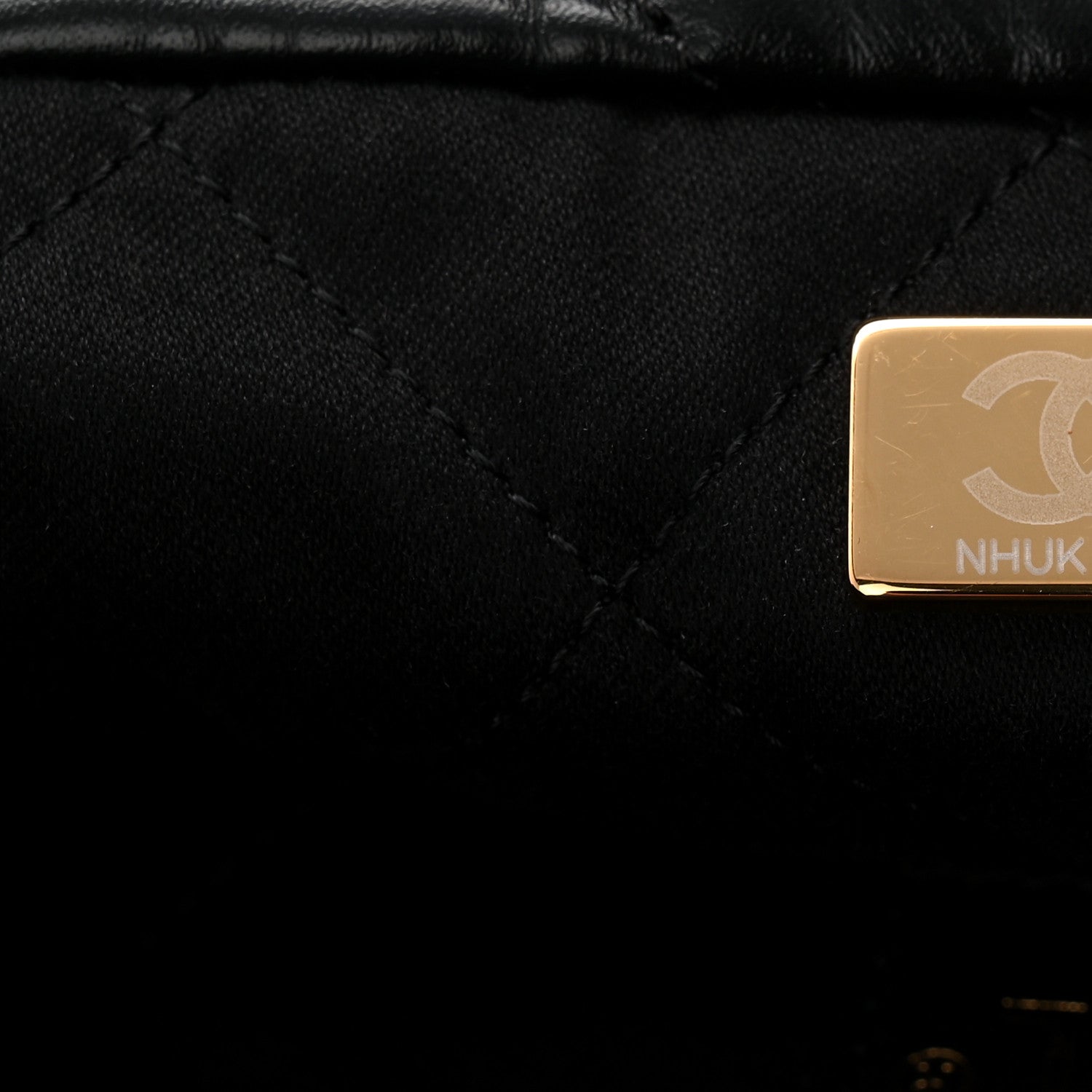 Shiny Calfskin Quilted Small Chanel 22 Black