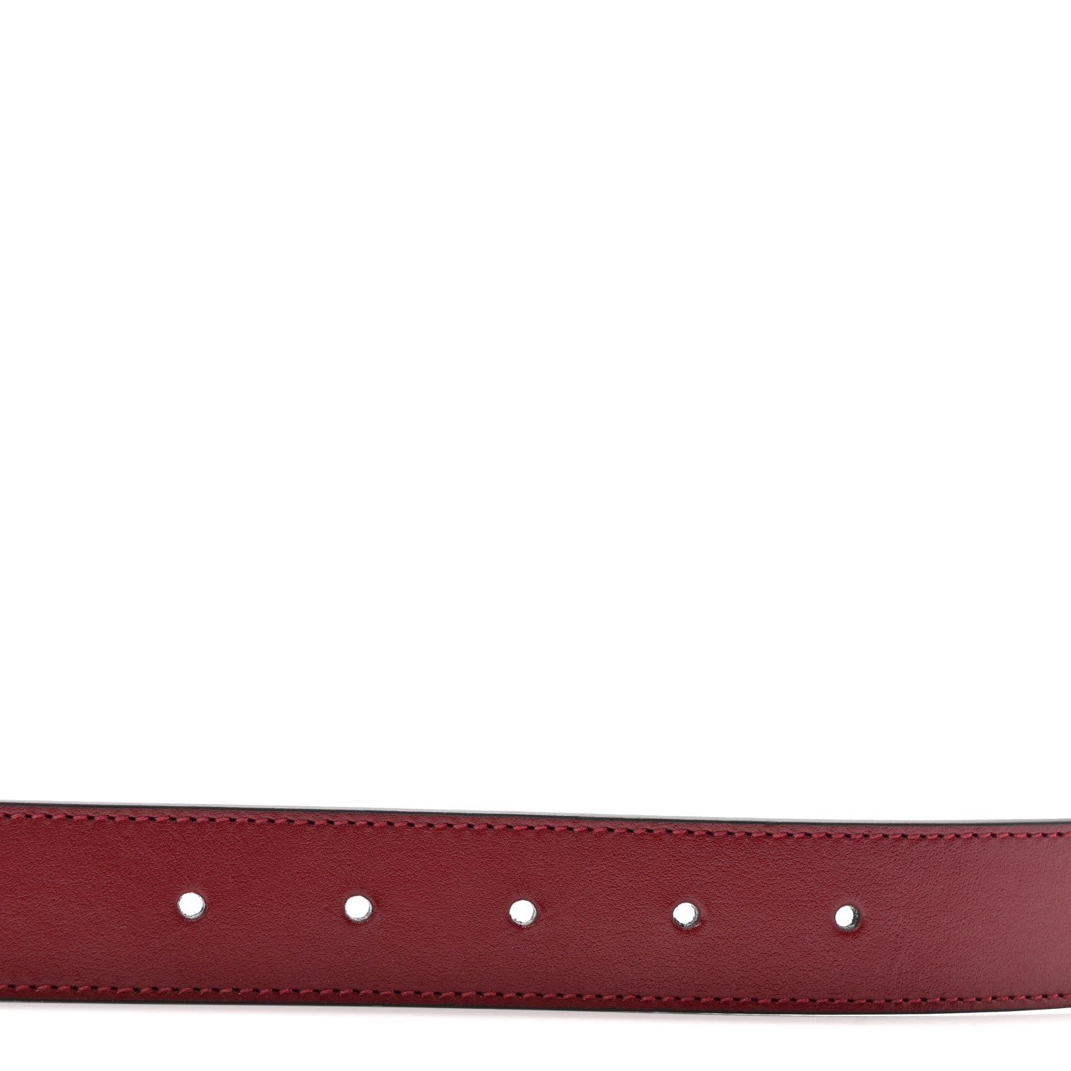 Plutone Calfskin Double G 30mm Belt 75 30 Rosso Ancora