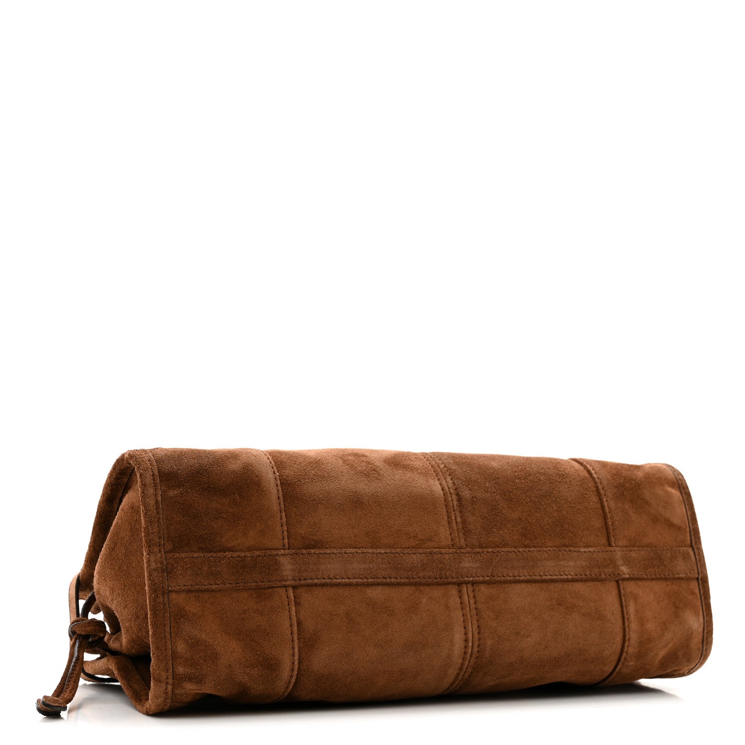 Suede Triangle Medium Bonnie Shoulder Bag Cacao