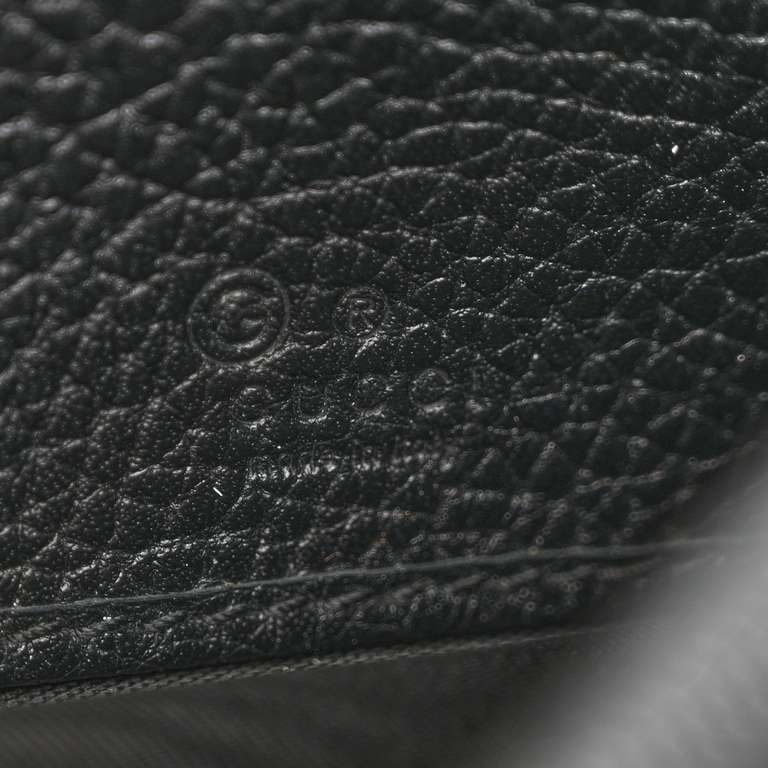 Pebbled Calfskin Large Soho Continental Wallet Black