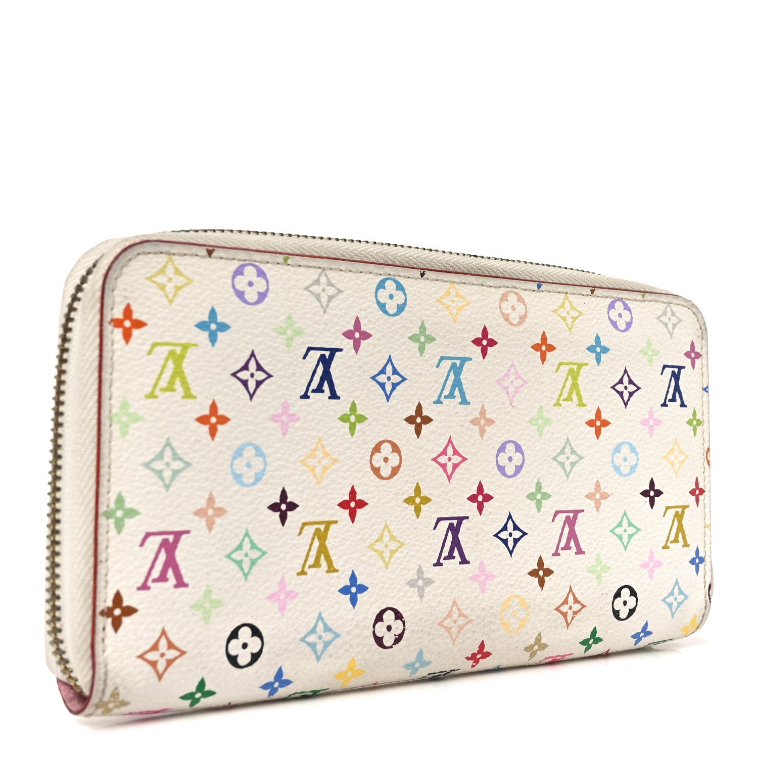 Monogram Multicolor Zippy Wallet White Litchi
