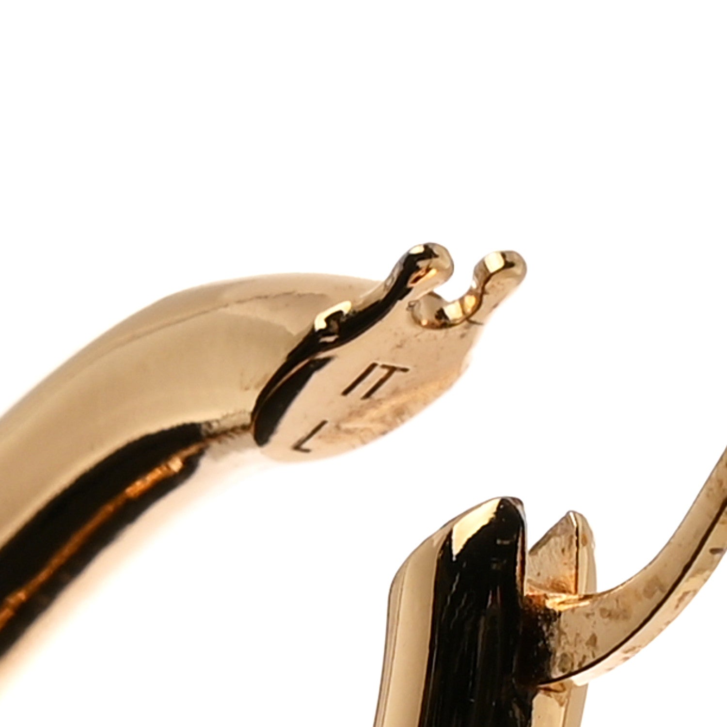 Metal Fall In Love Hoop Earrings GM Gold