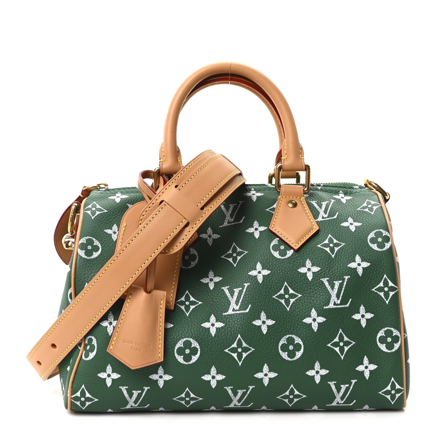 Calfskin Monogram Speedy P9 Bandouliere 25 Green