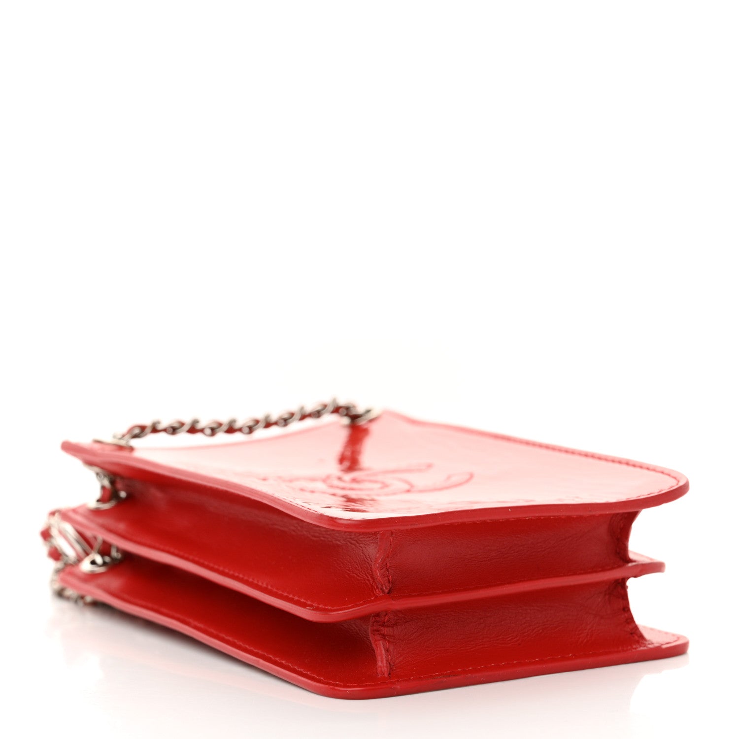 Patent Crossbody CC Phone Holder Red