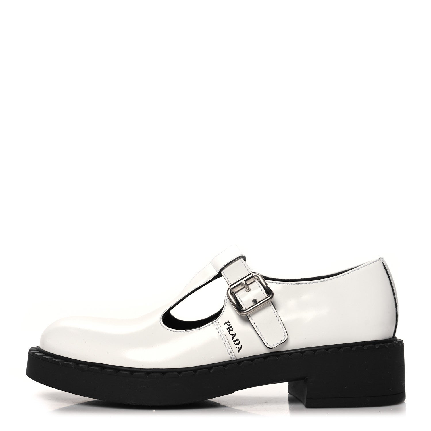 Spazzolato Womens Mary Jane T Strap 40mm Loafers 39.5 White