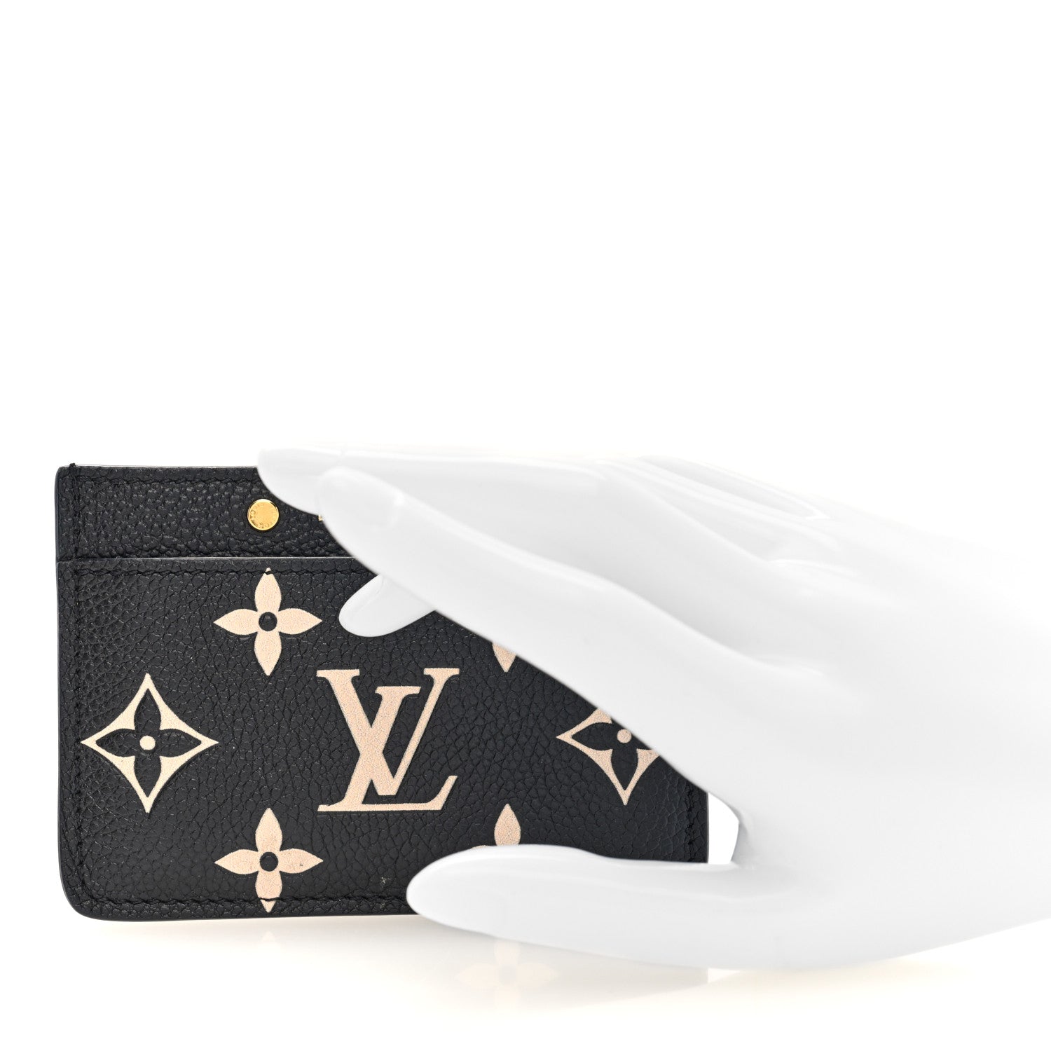 Empreinte Card Holder Black Beige